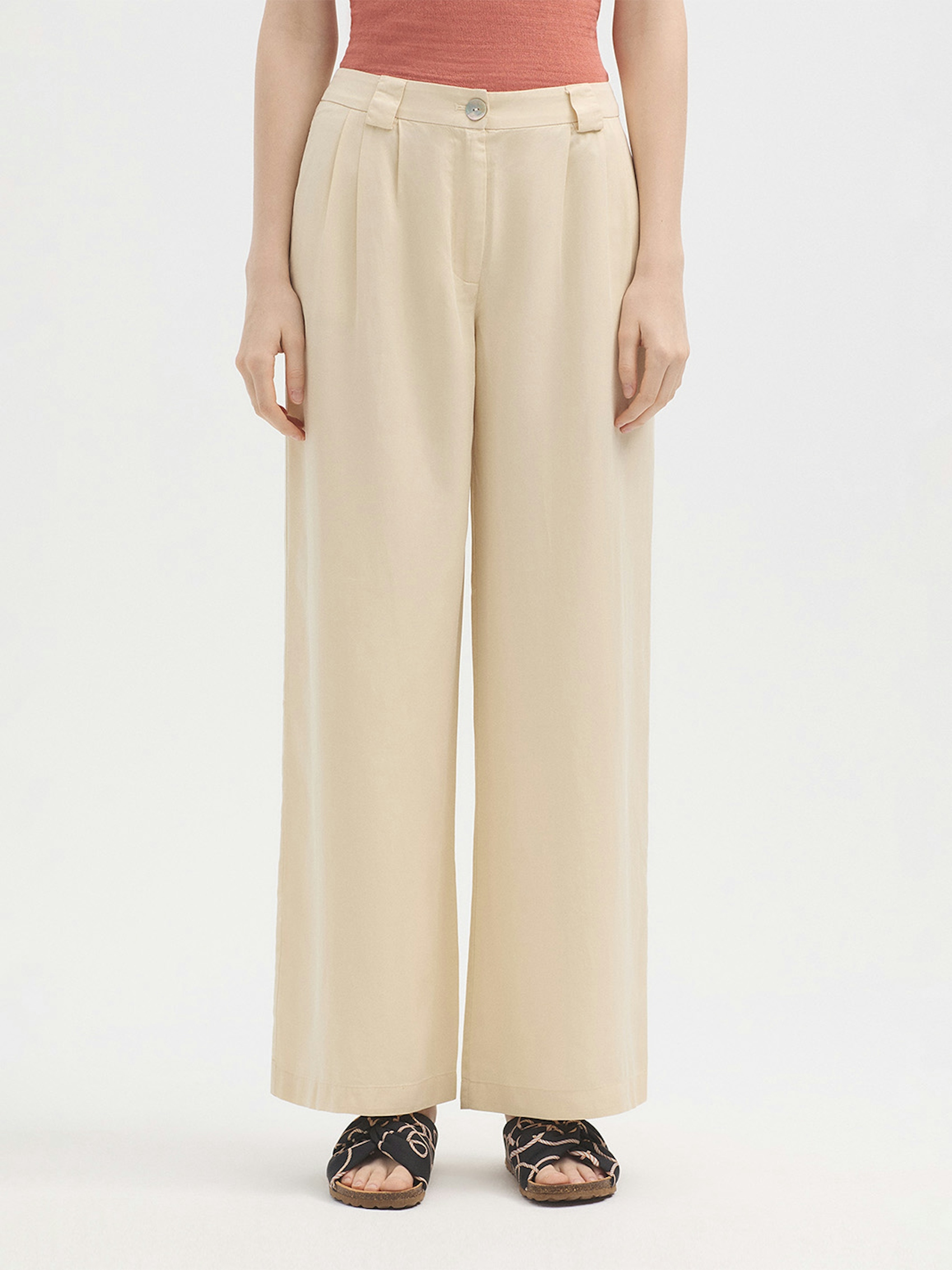Pantalon pinces tencel