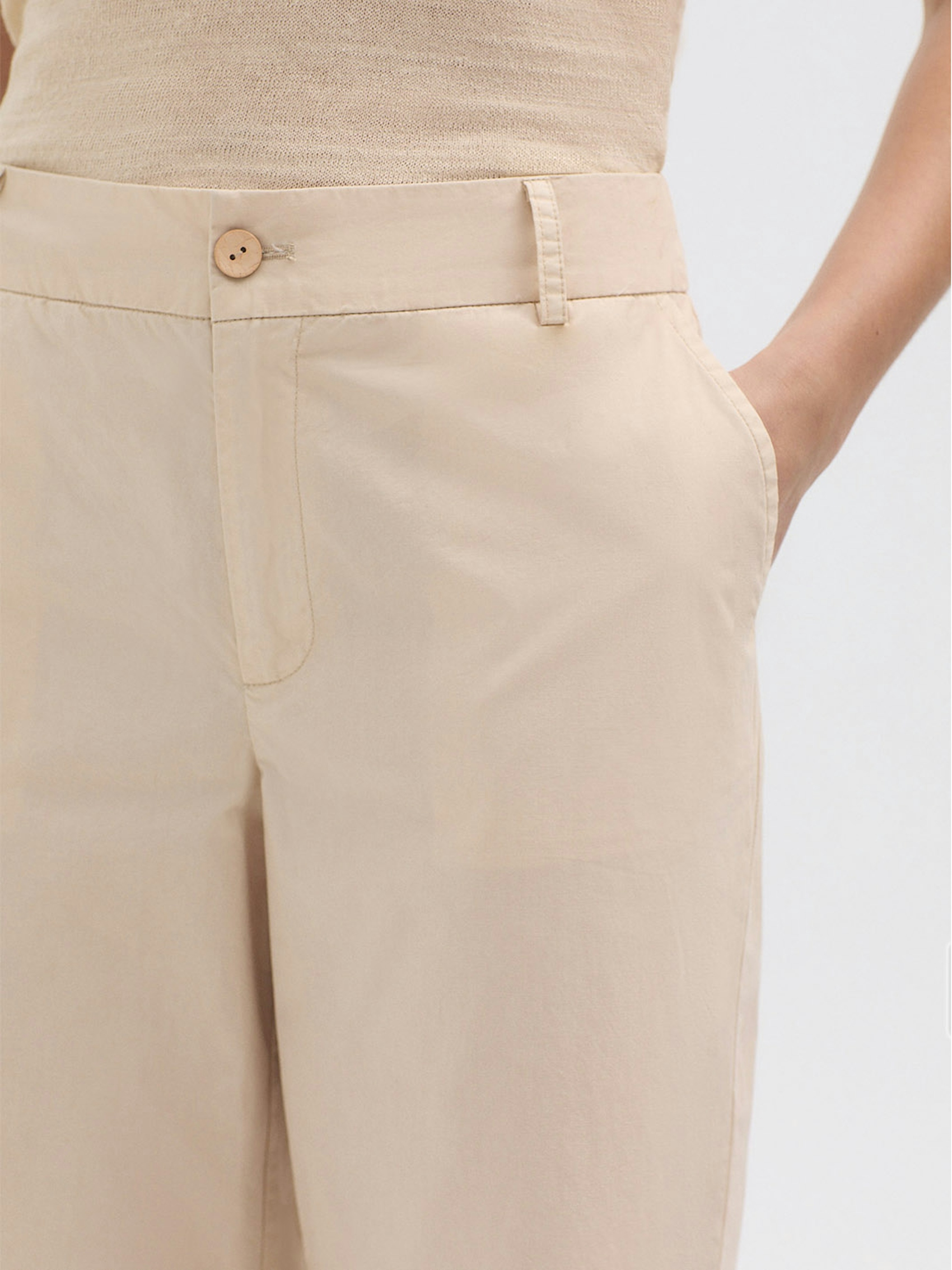 Pantalon popeline pinces