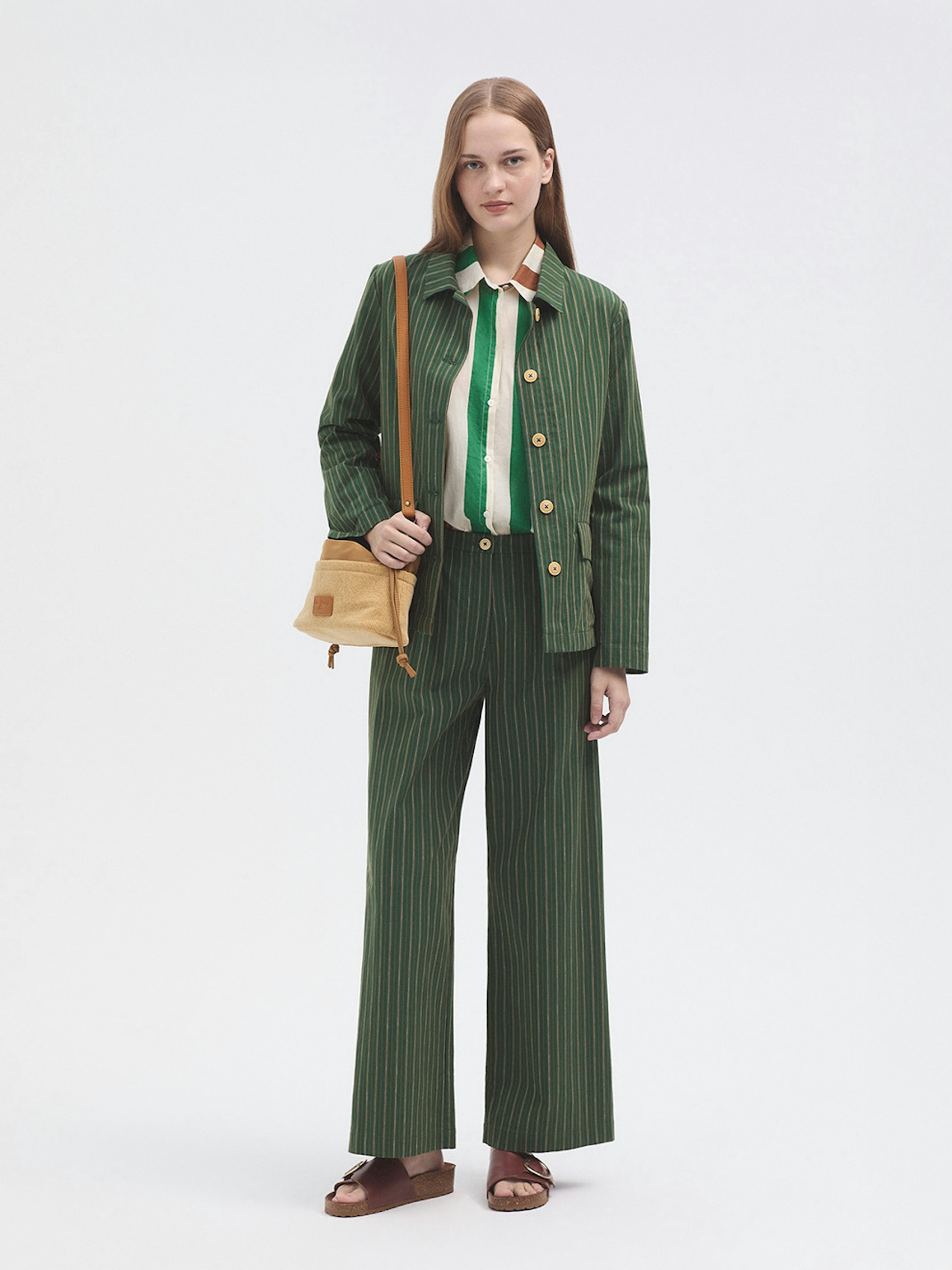 Pantalon rayures bicolores