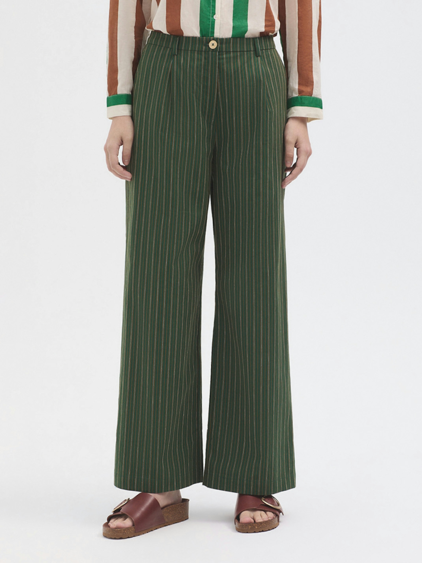 Pantalon rayures bicolores