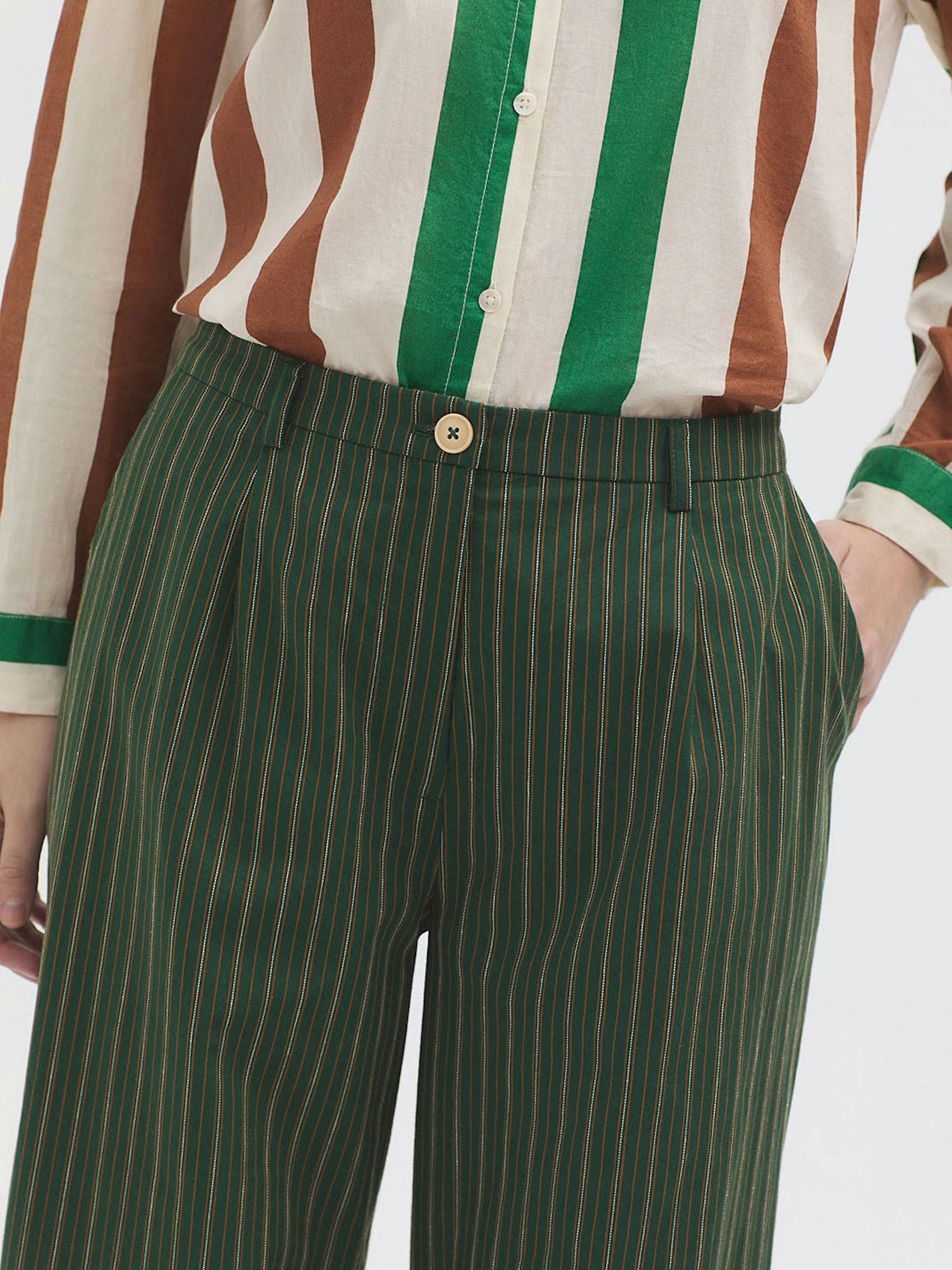 Pantalon rayures bicolores
