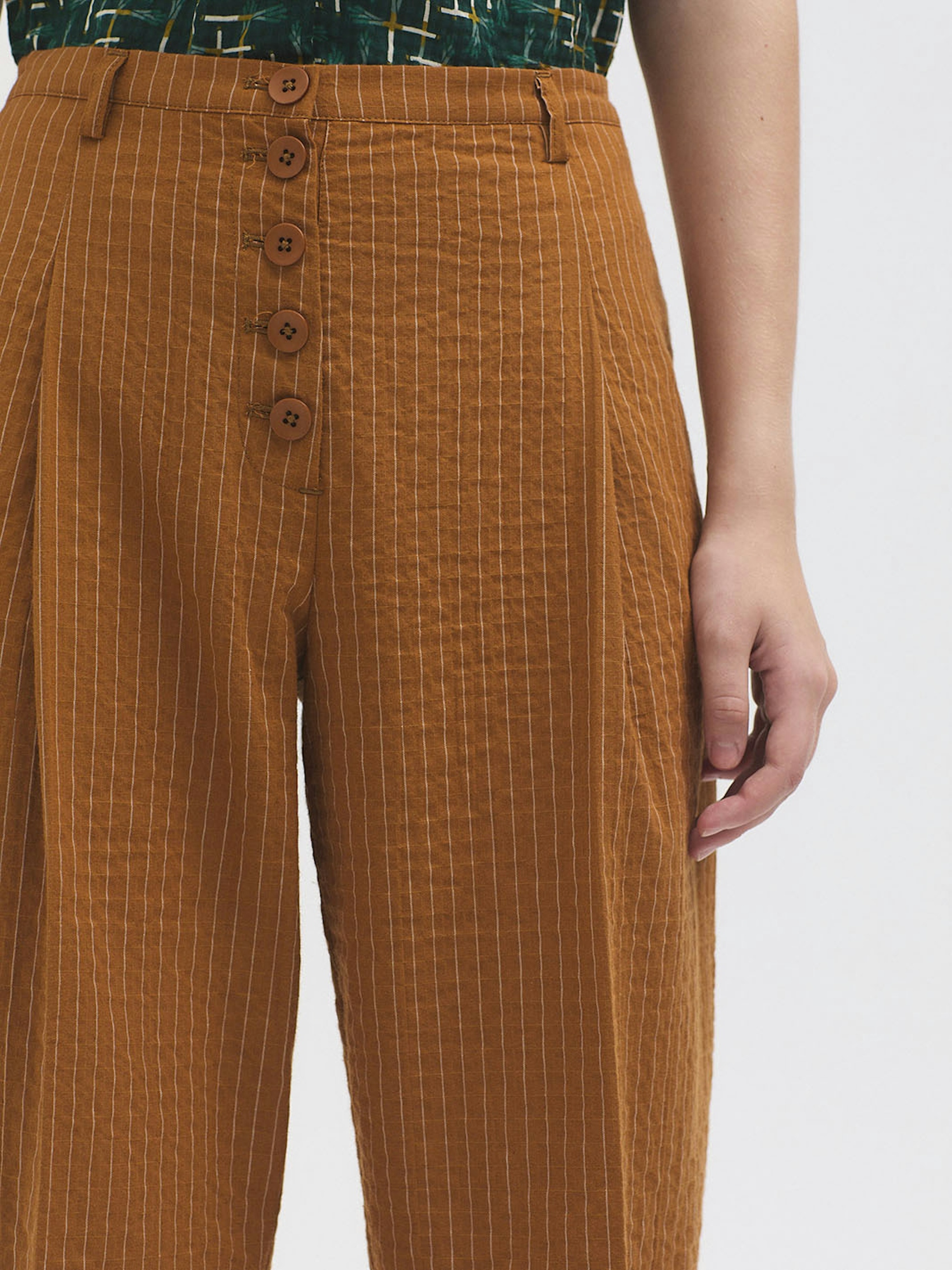 Pinstripe trousers