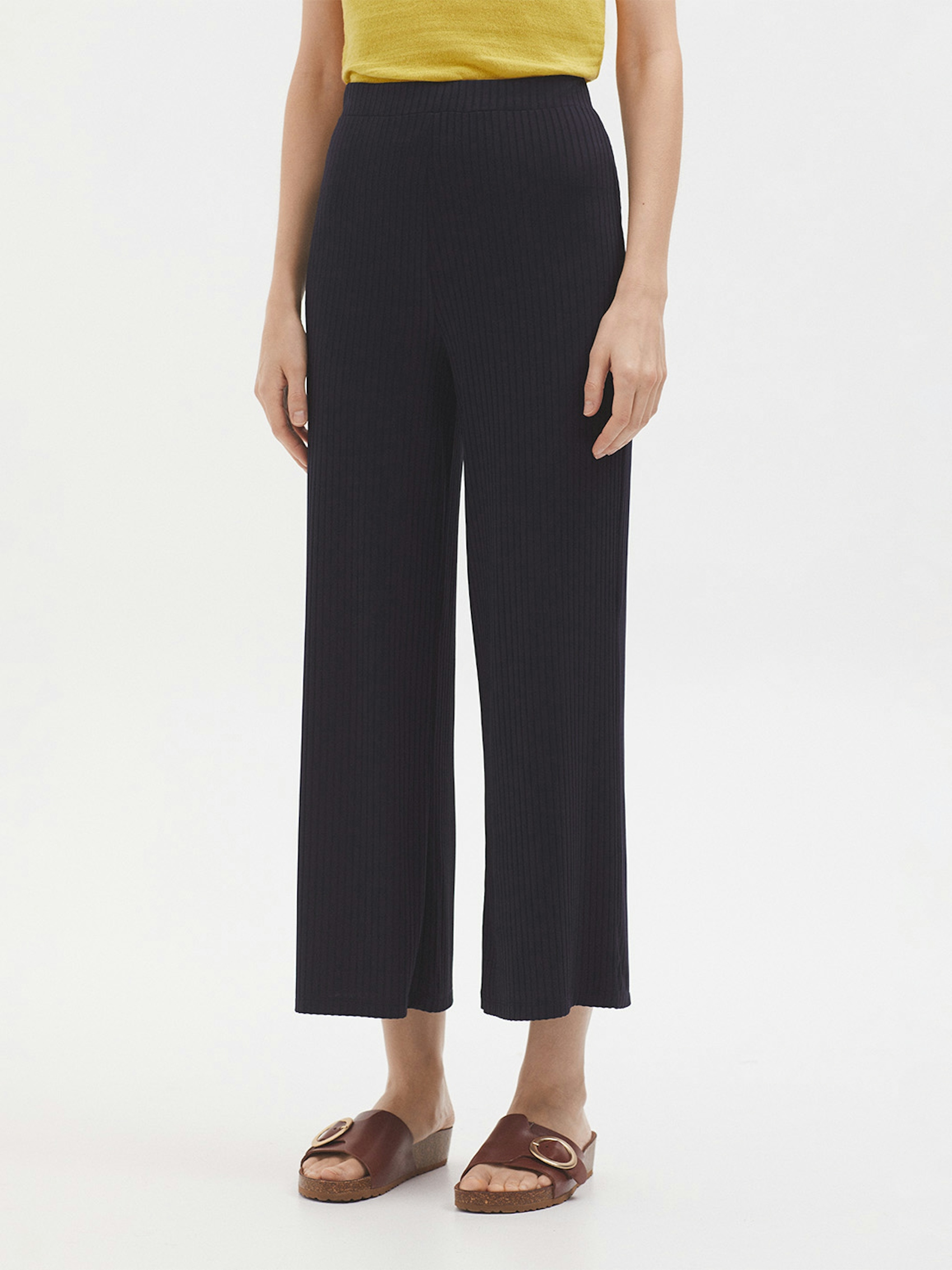 Pantaloni dritti a costine 0