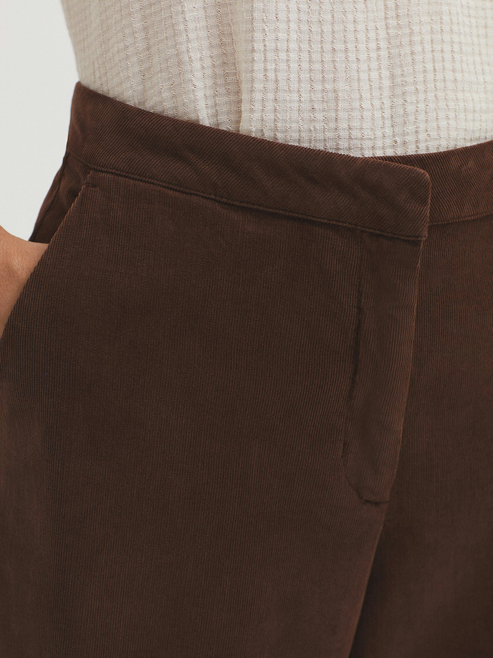 Tailored micro corduroy trousers