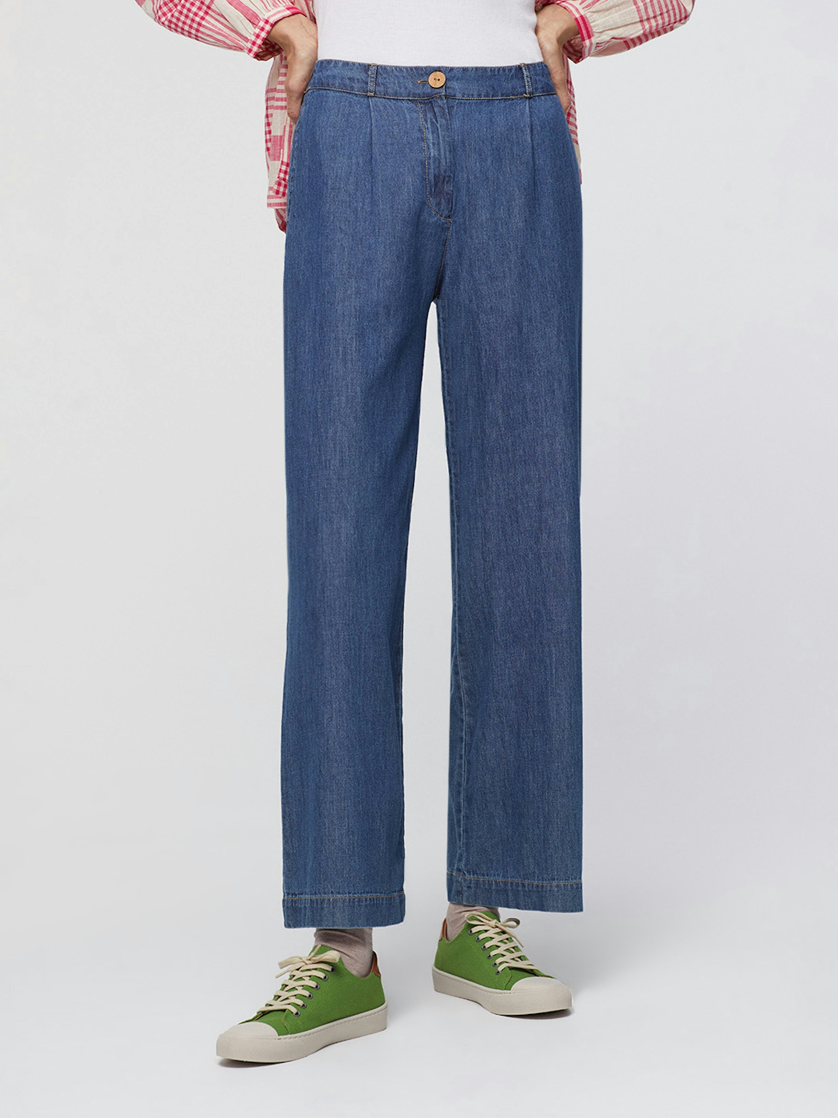 Pantalón tejano maxi