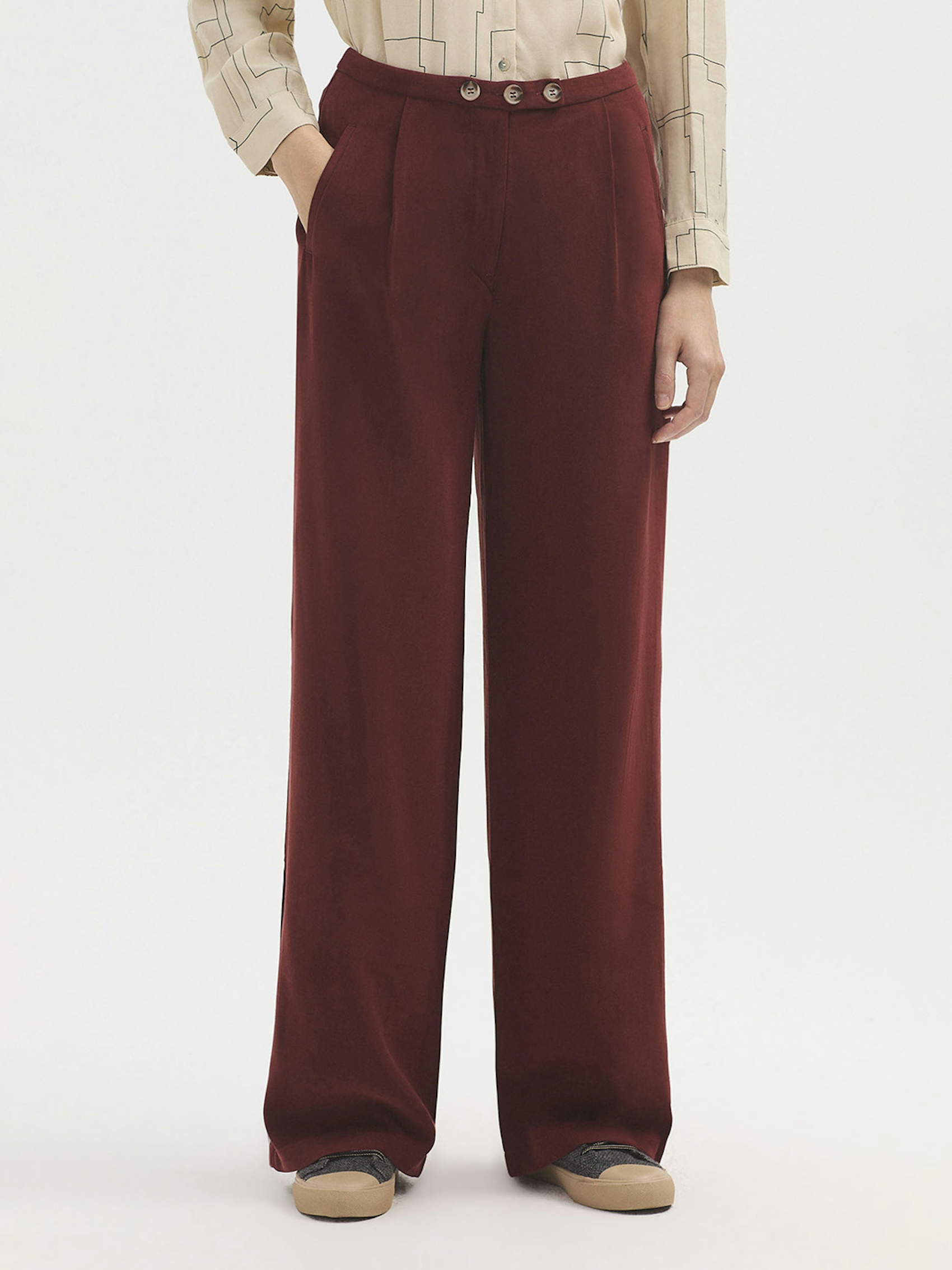 Pantalón wide leg viscosa