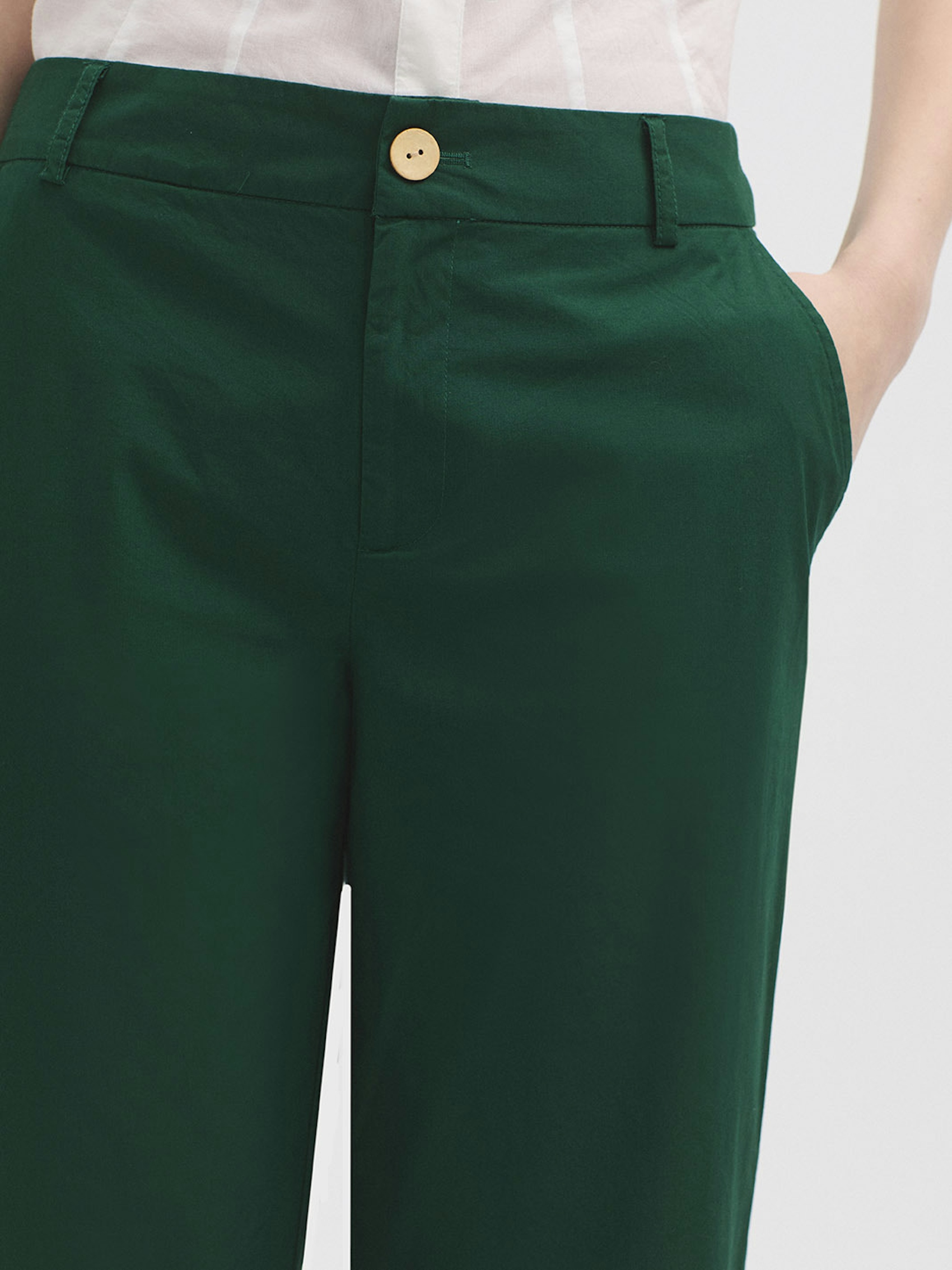 Pantalon popeline pinces