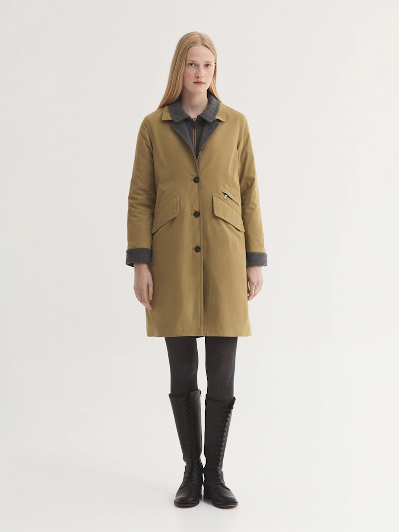 Parka with flannel details