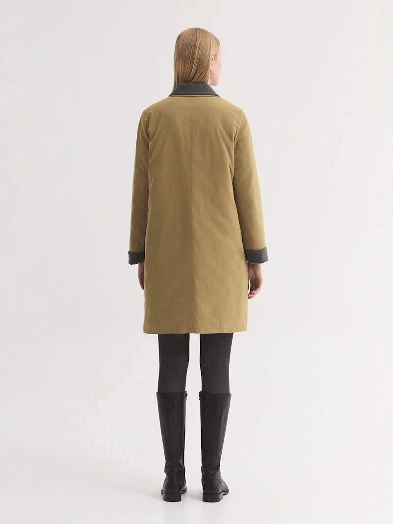 Parka with flannel details