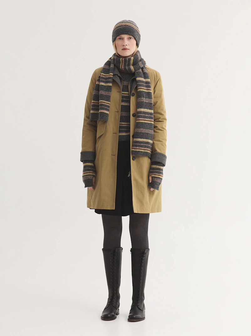 Parka with flannel details