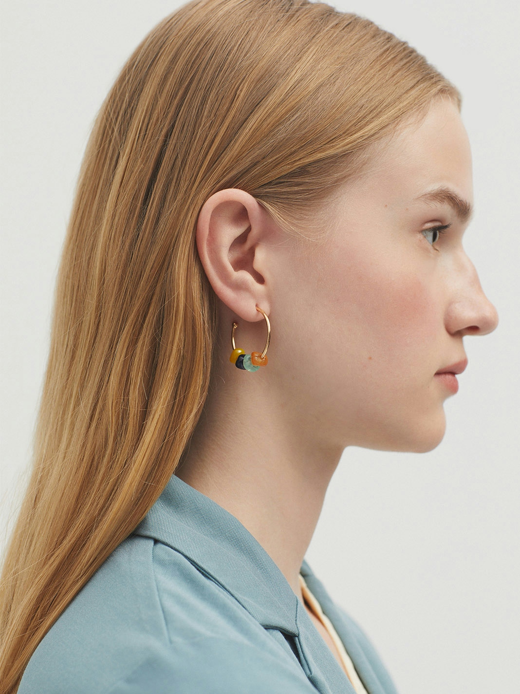 Coloured stone earrings