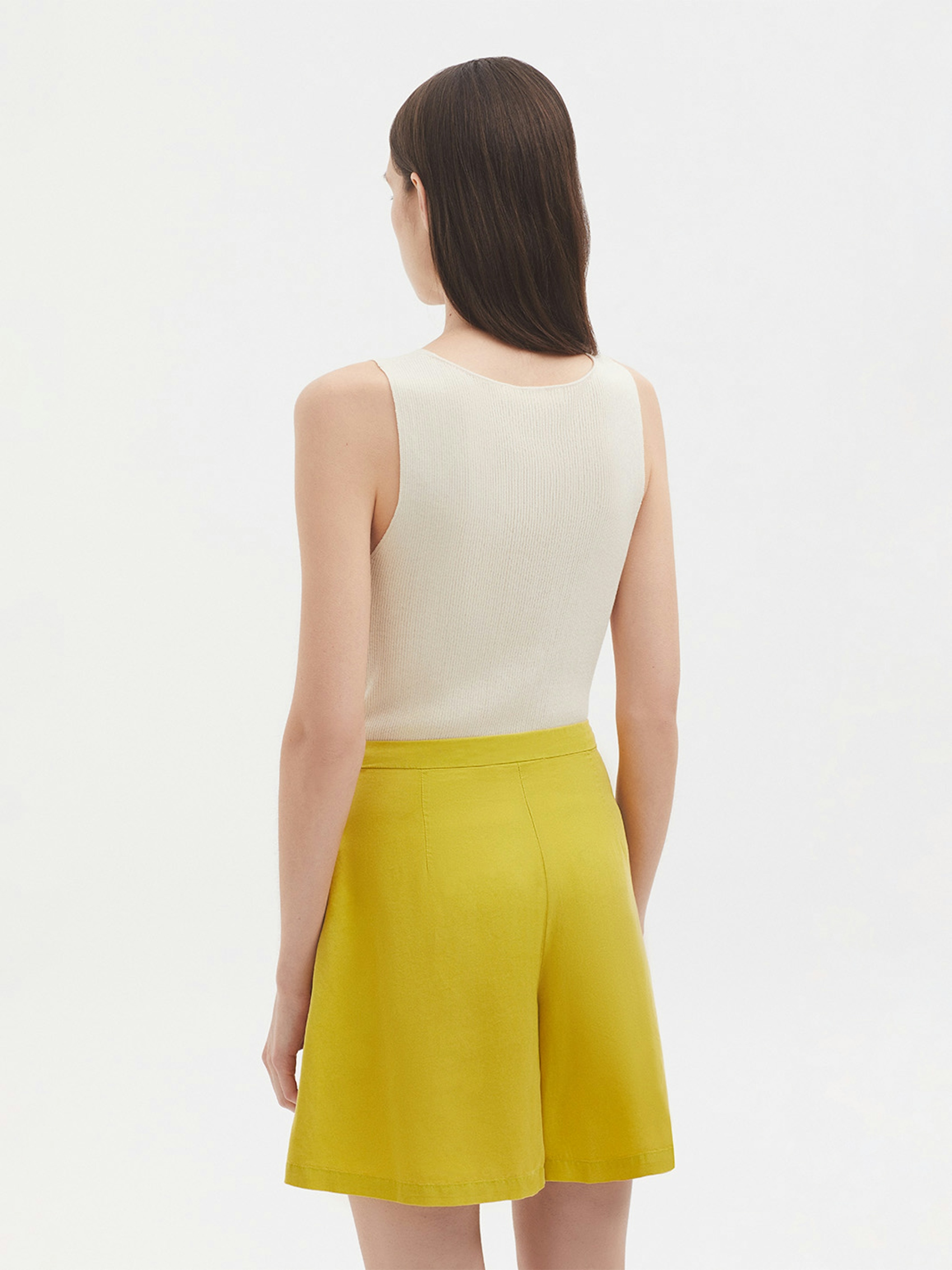 Button Tencel shorts