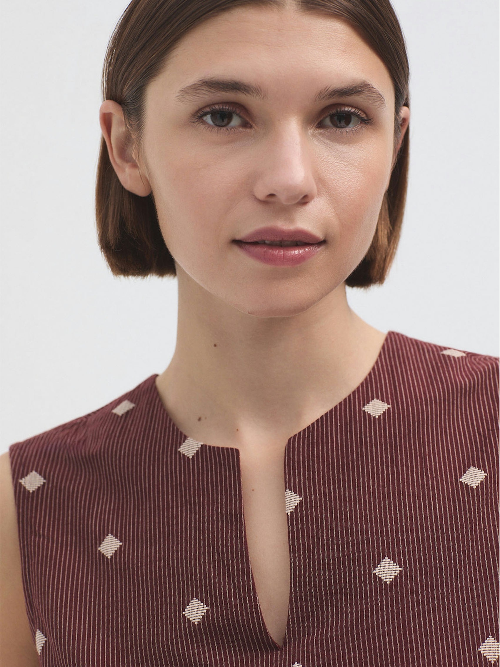 Diamond jacquard top