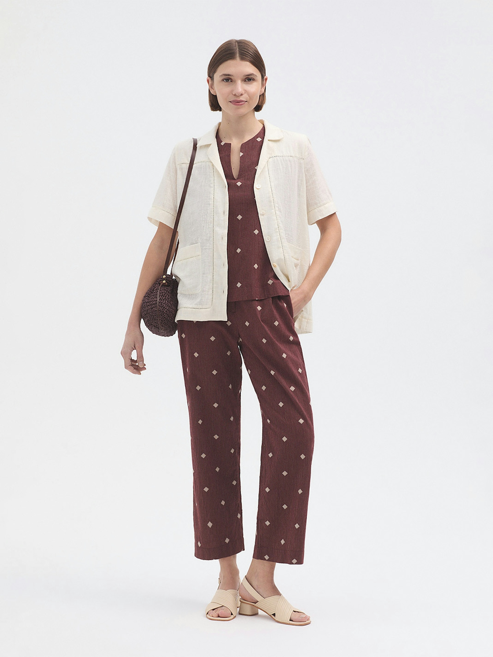 Top Diamond jacquard