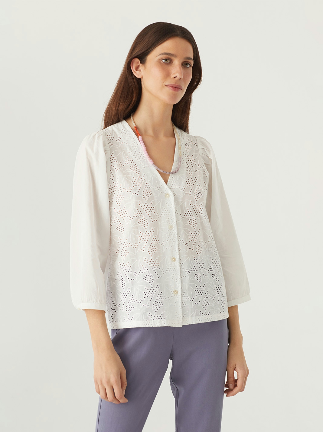 Swiss embroidered top