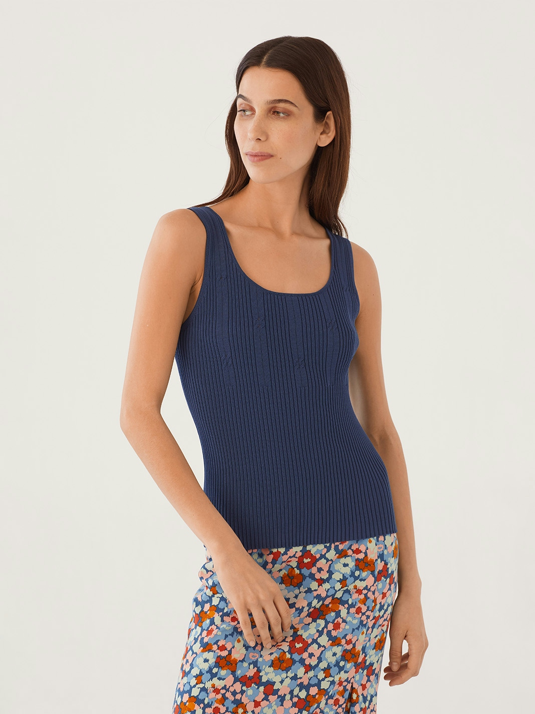 Braided ribbed top