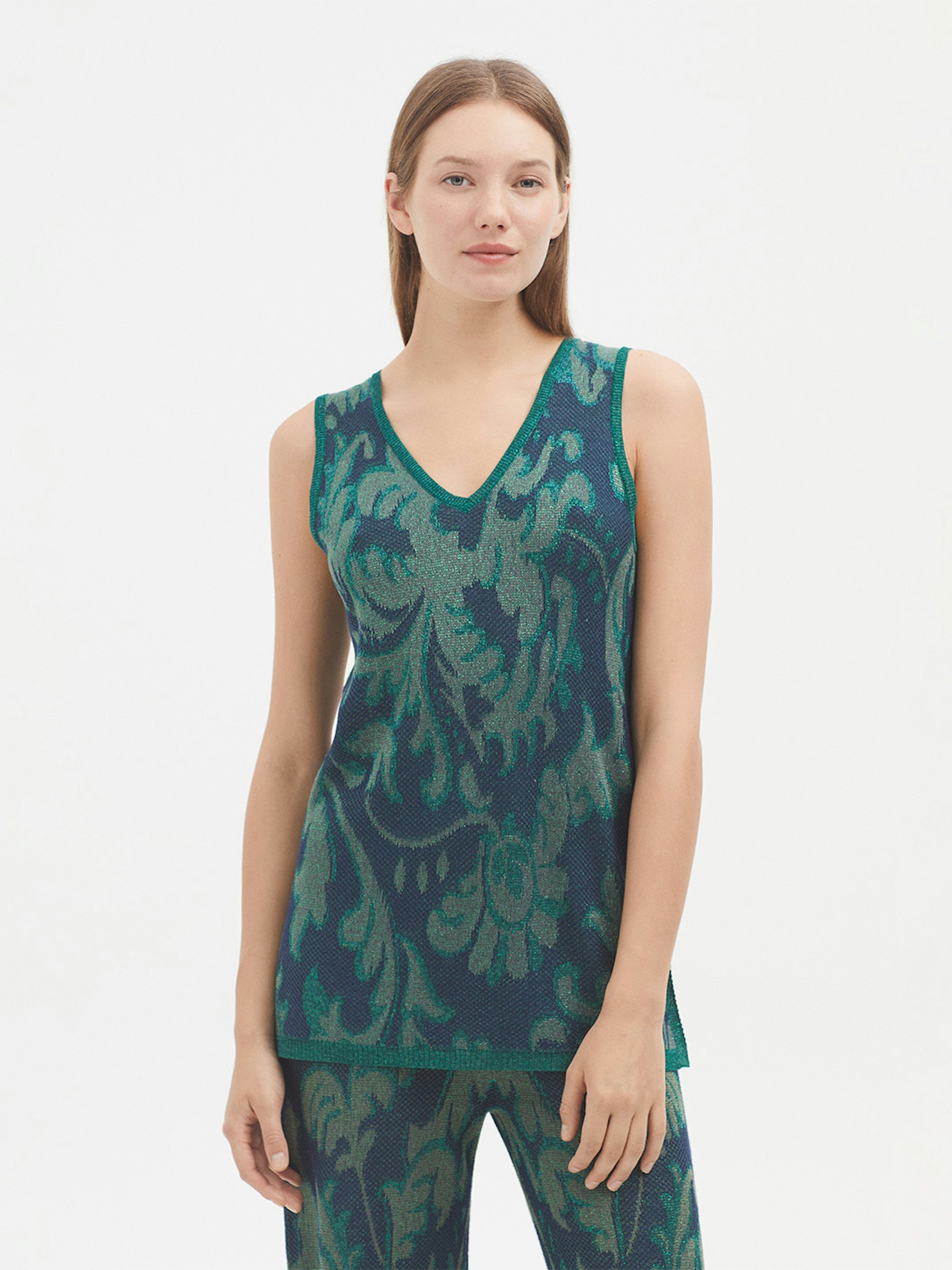 Top tricot jacquard lúrex