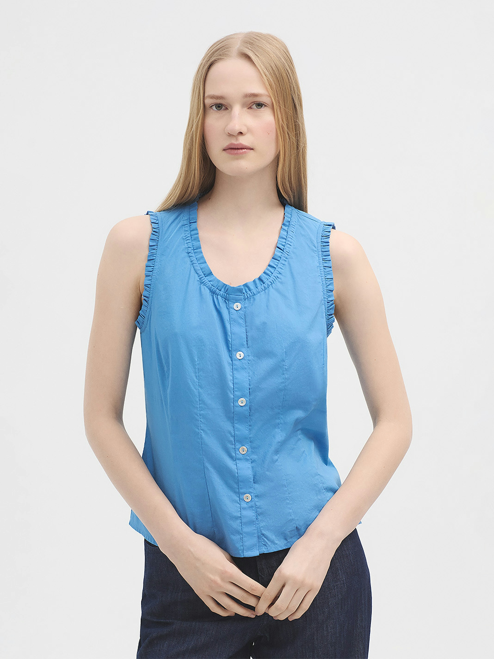 Blusa voile ruche