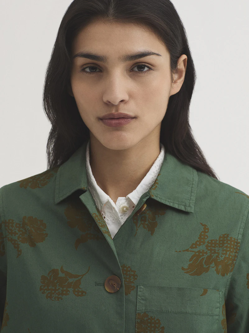 Dots & Flowers trench coat