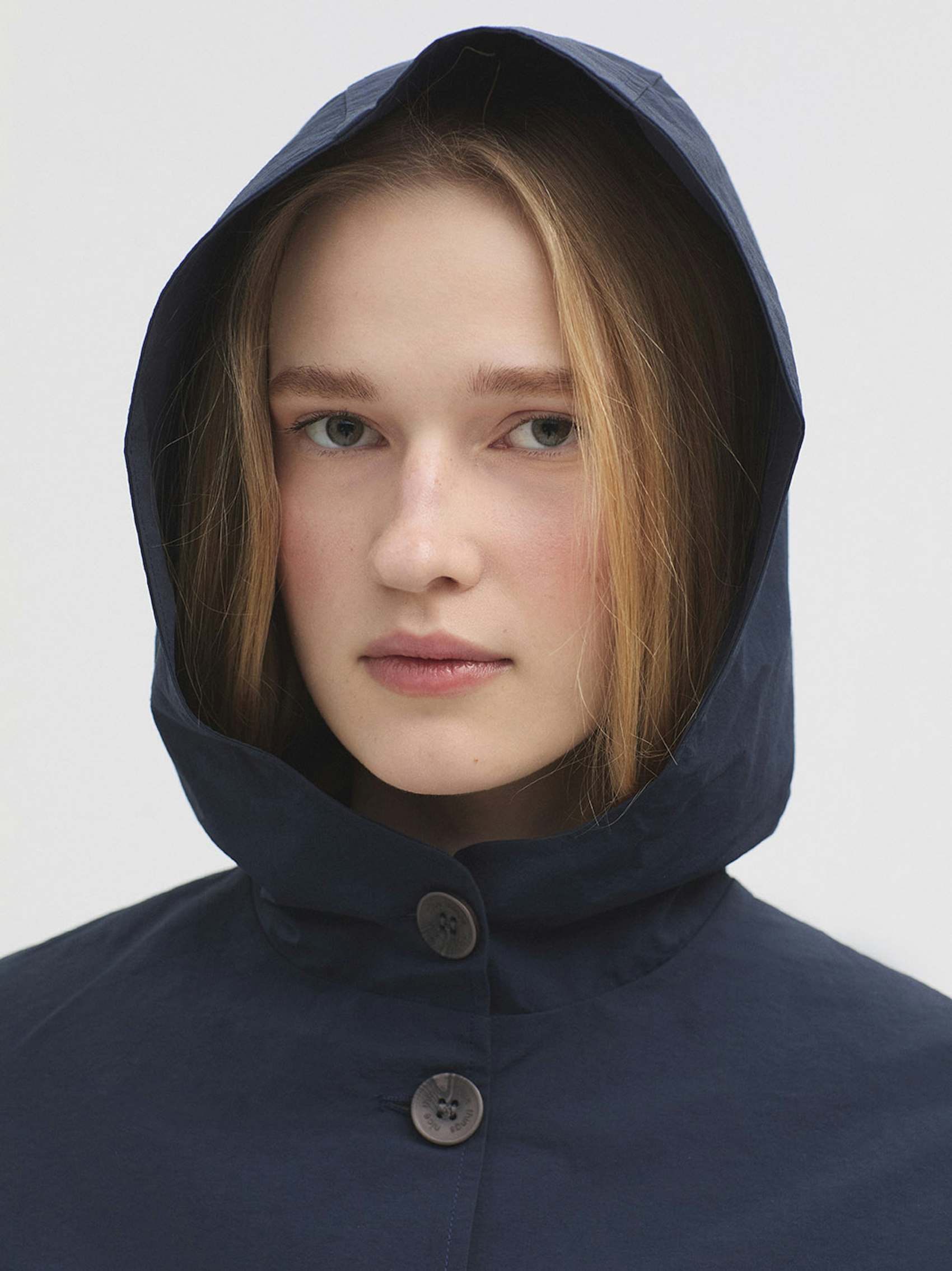 Hooded trench coat