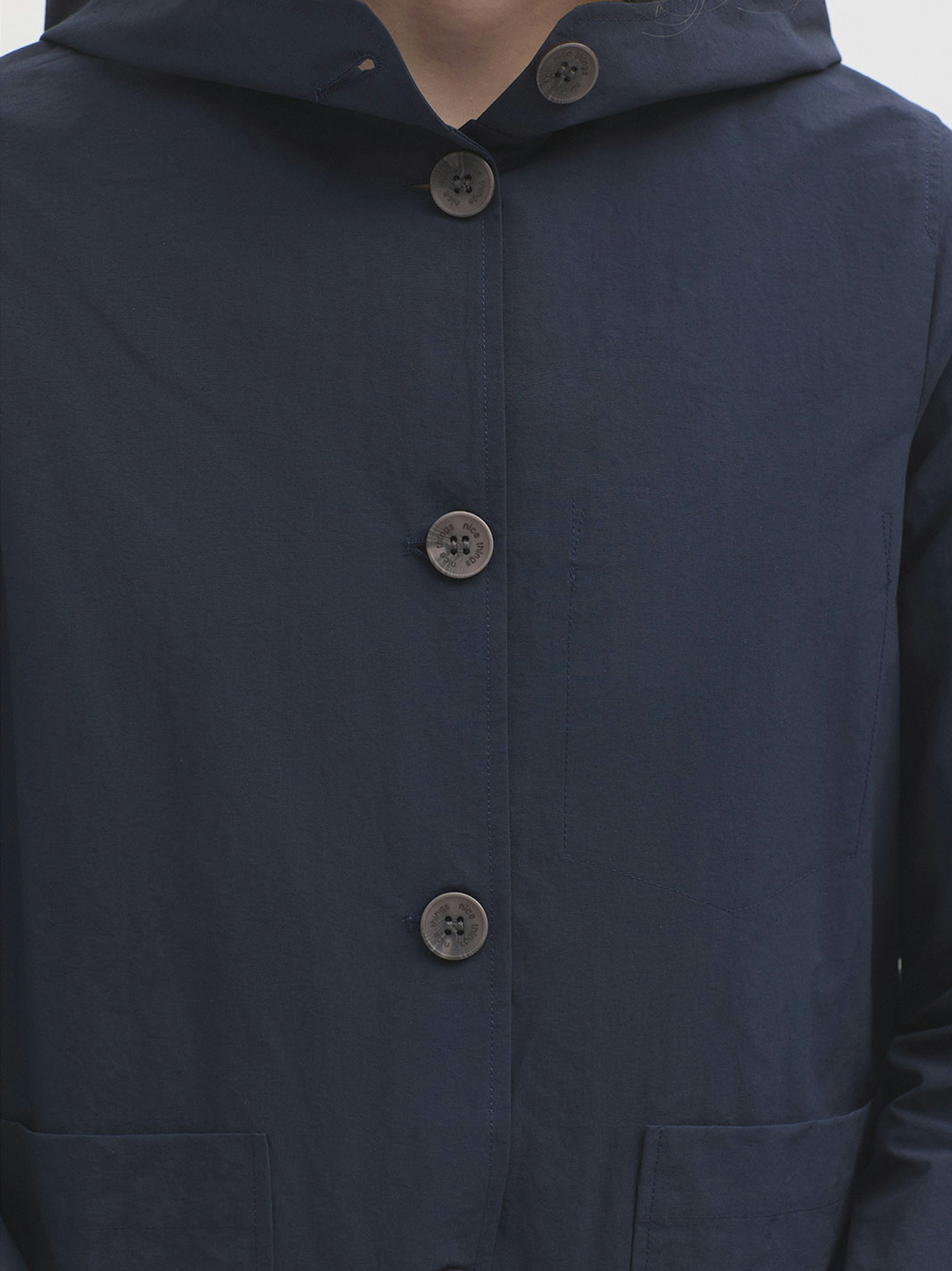 Hooded trench coat