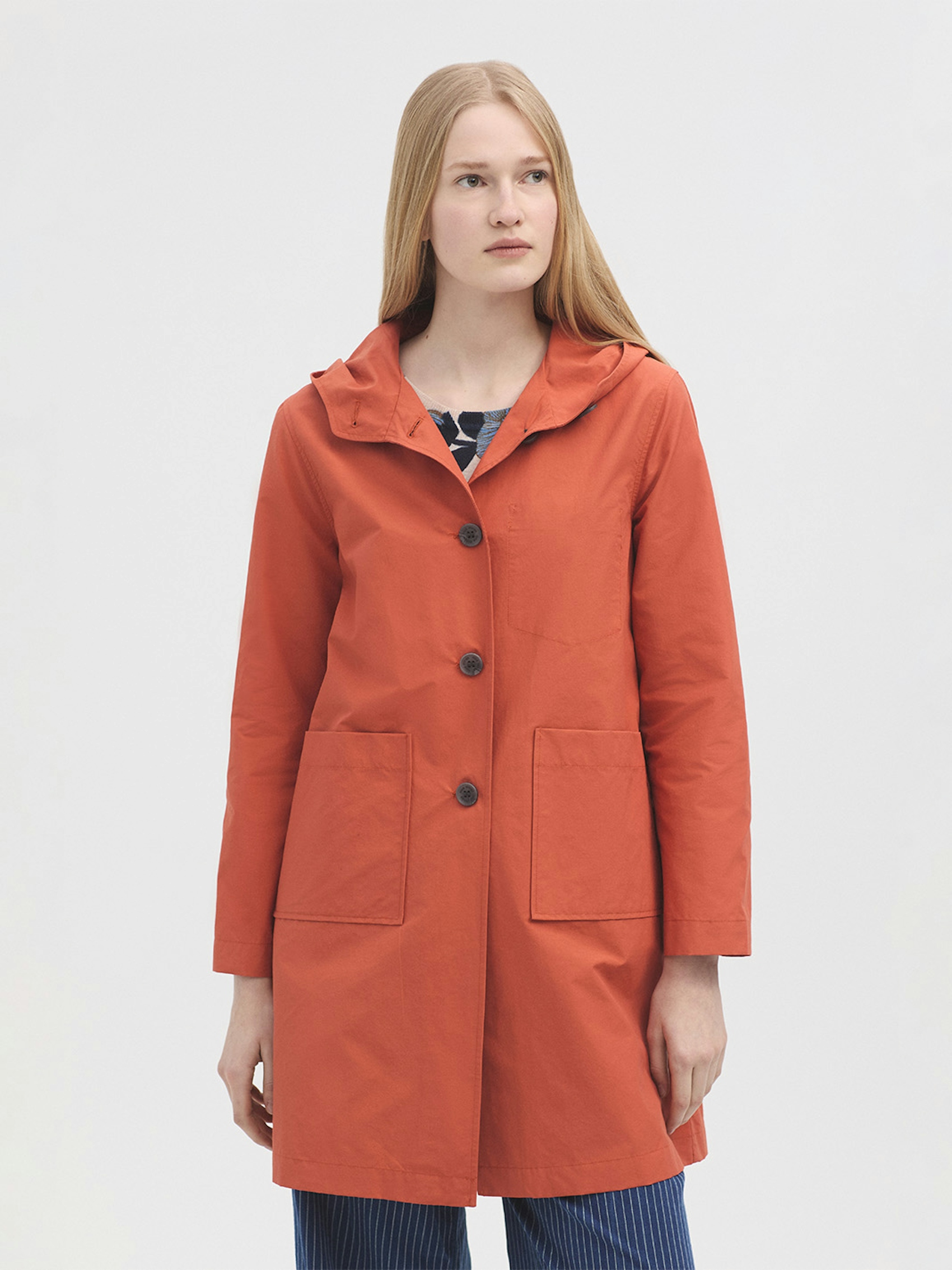 Hooded trench coat