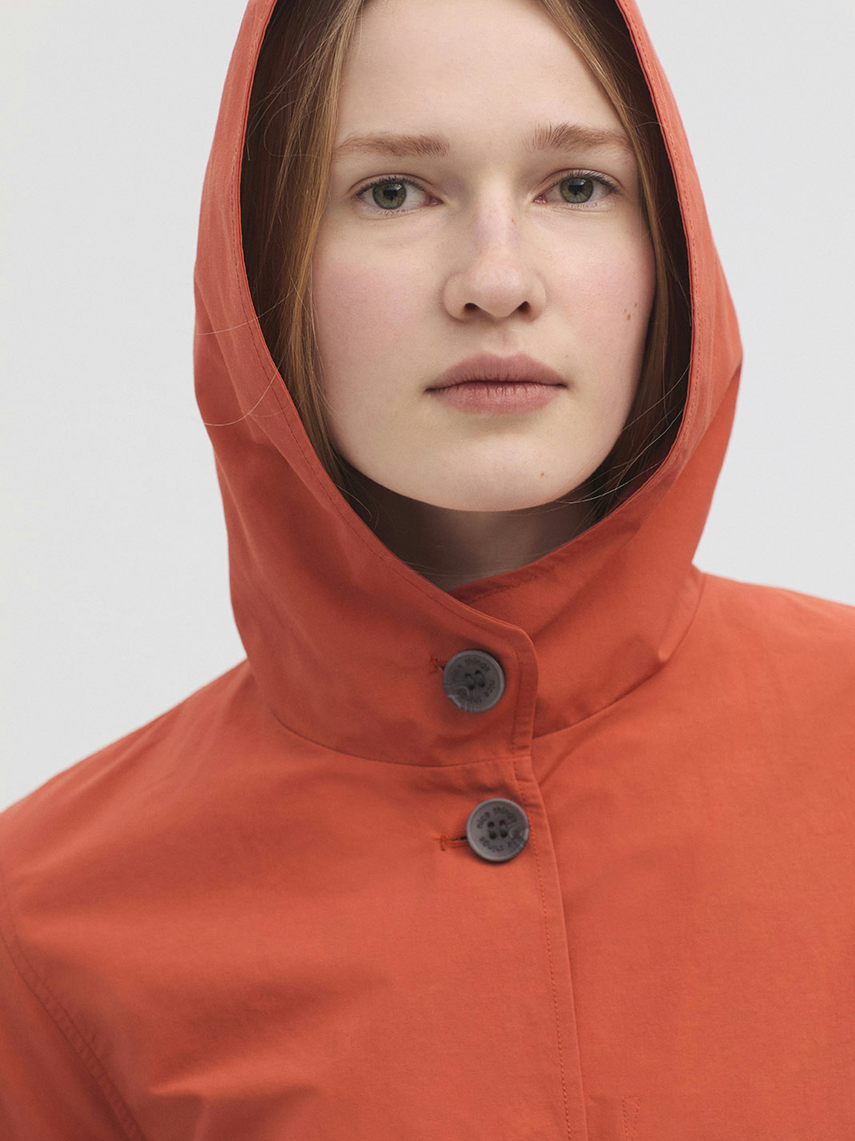 Hooded trench coat