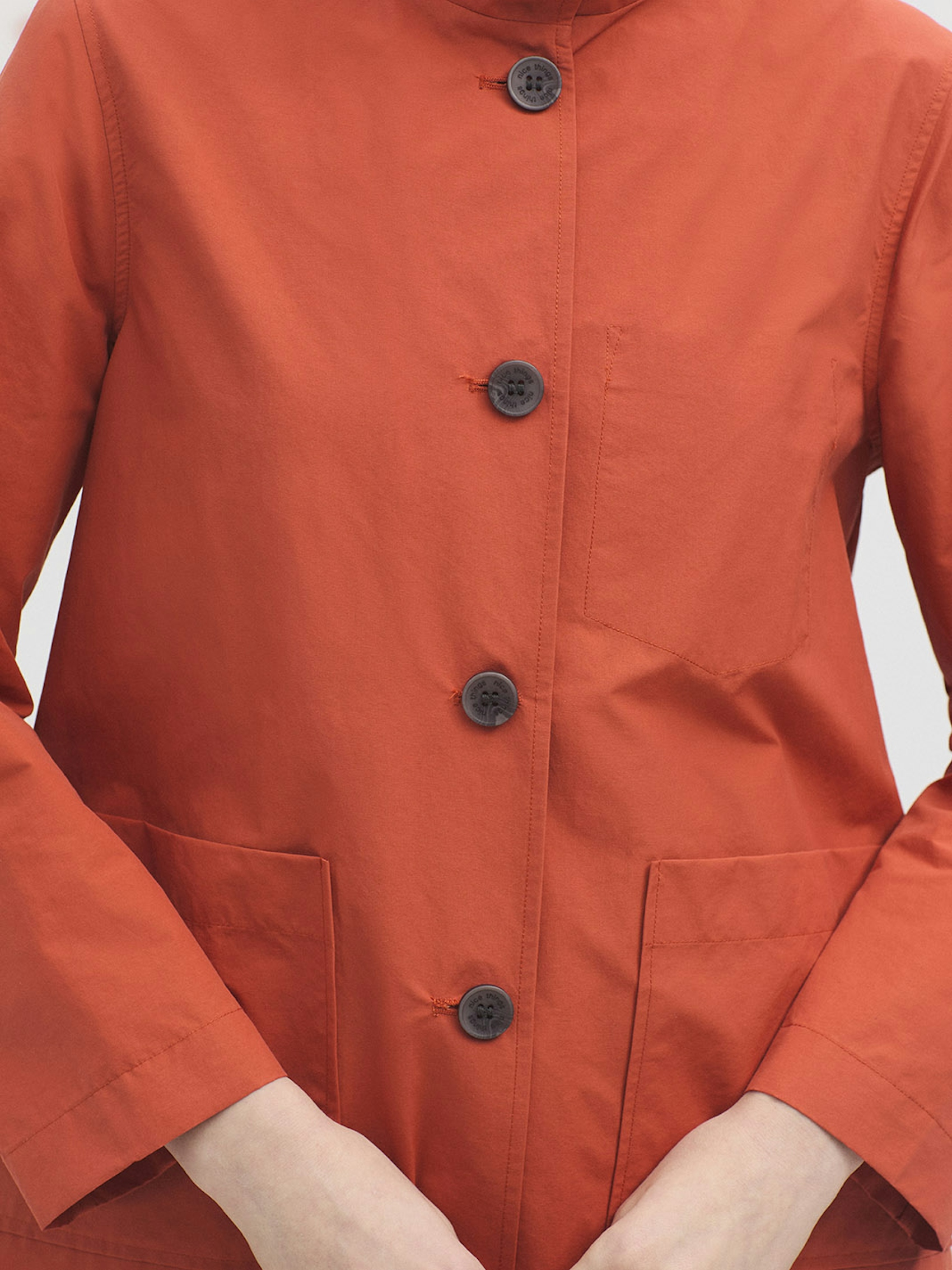 Hooded trench coat