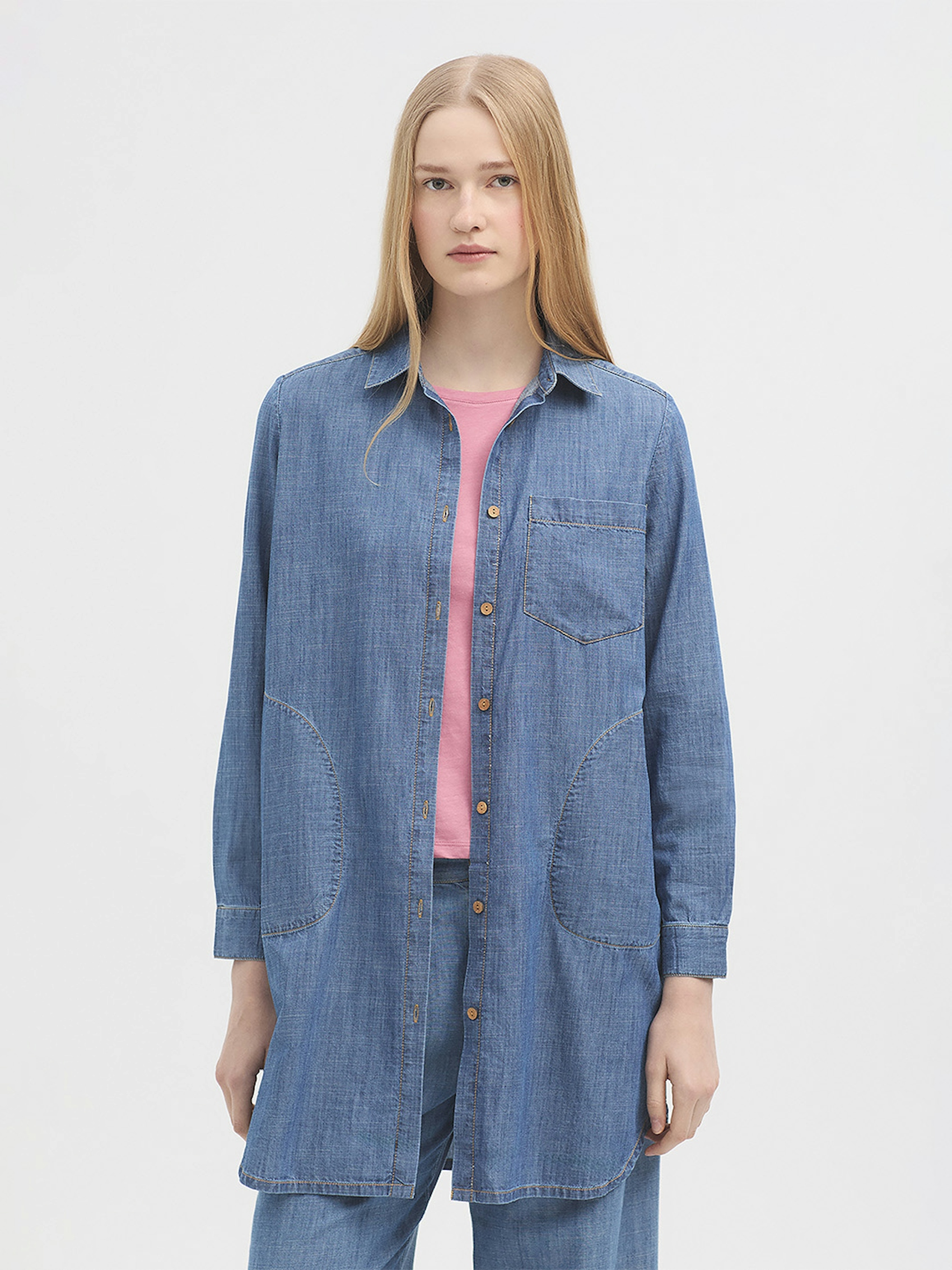 Denim shirt dress