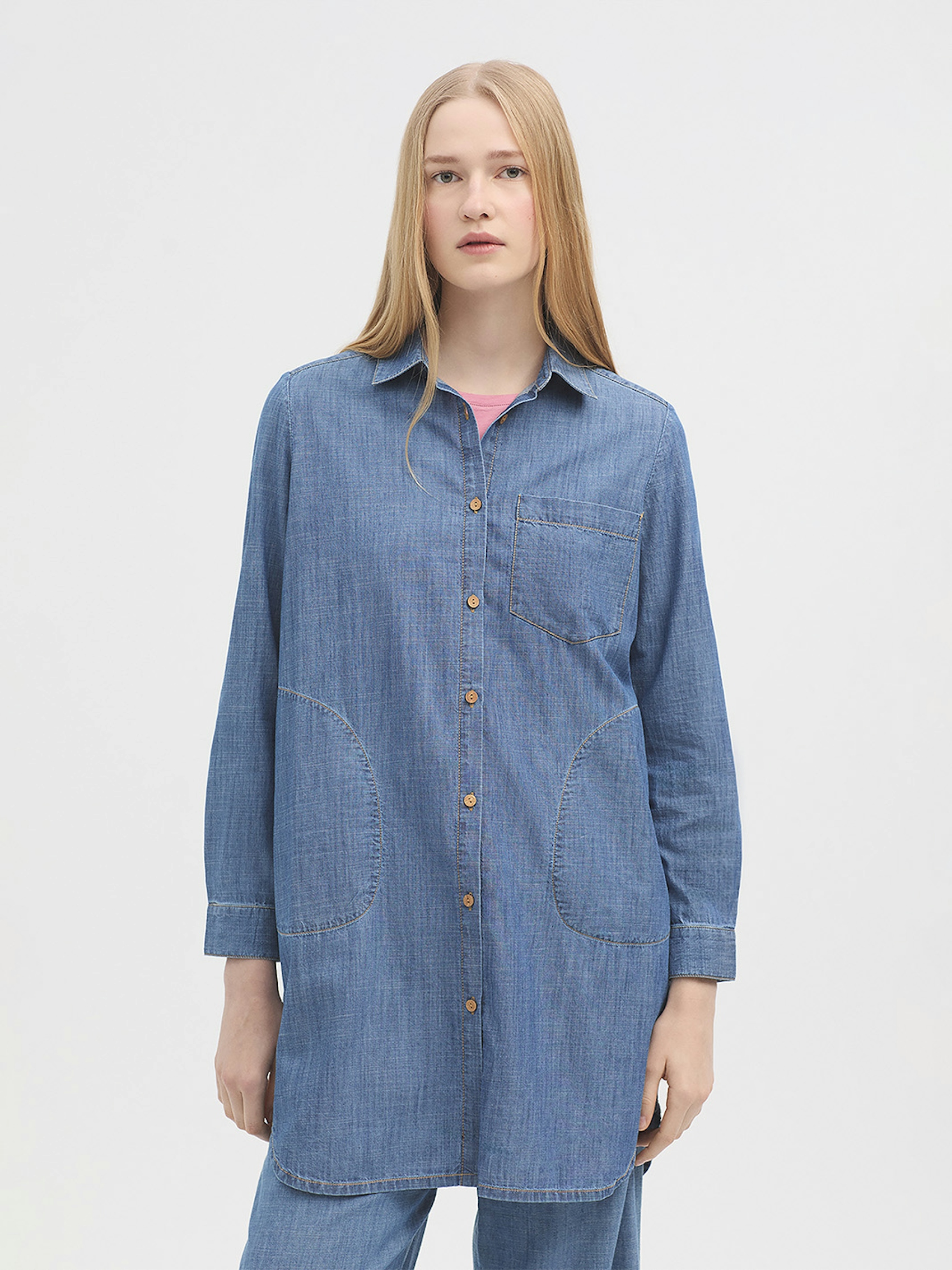 Denim shirt dress
