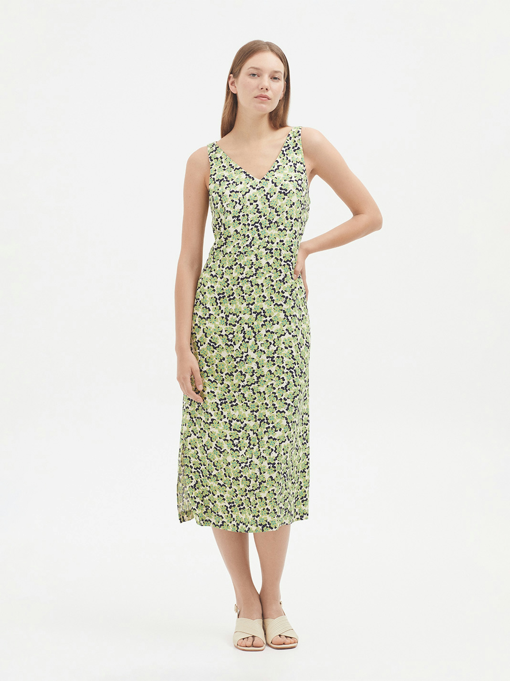 Lucky Clover crêpe dress