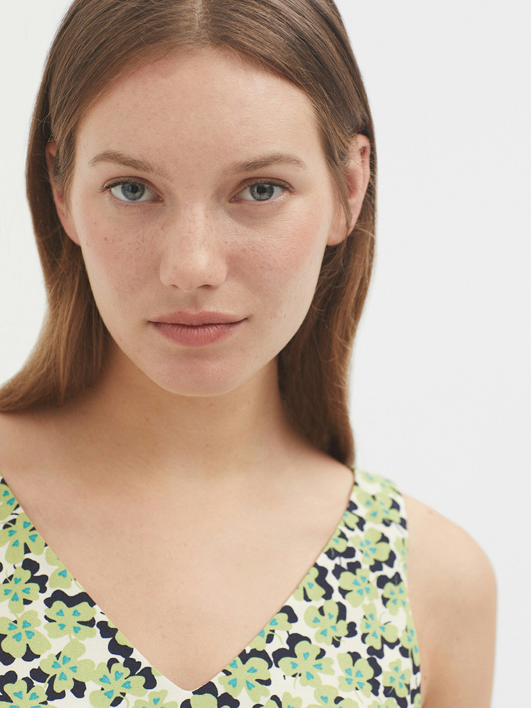 Lucky Clover crêpe dress