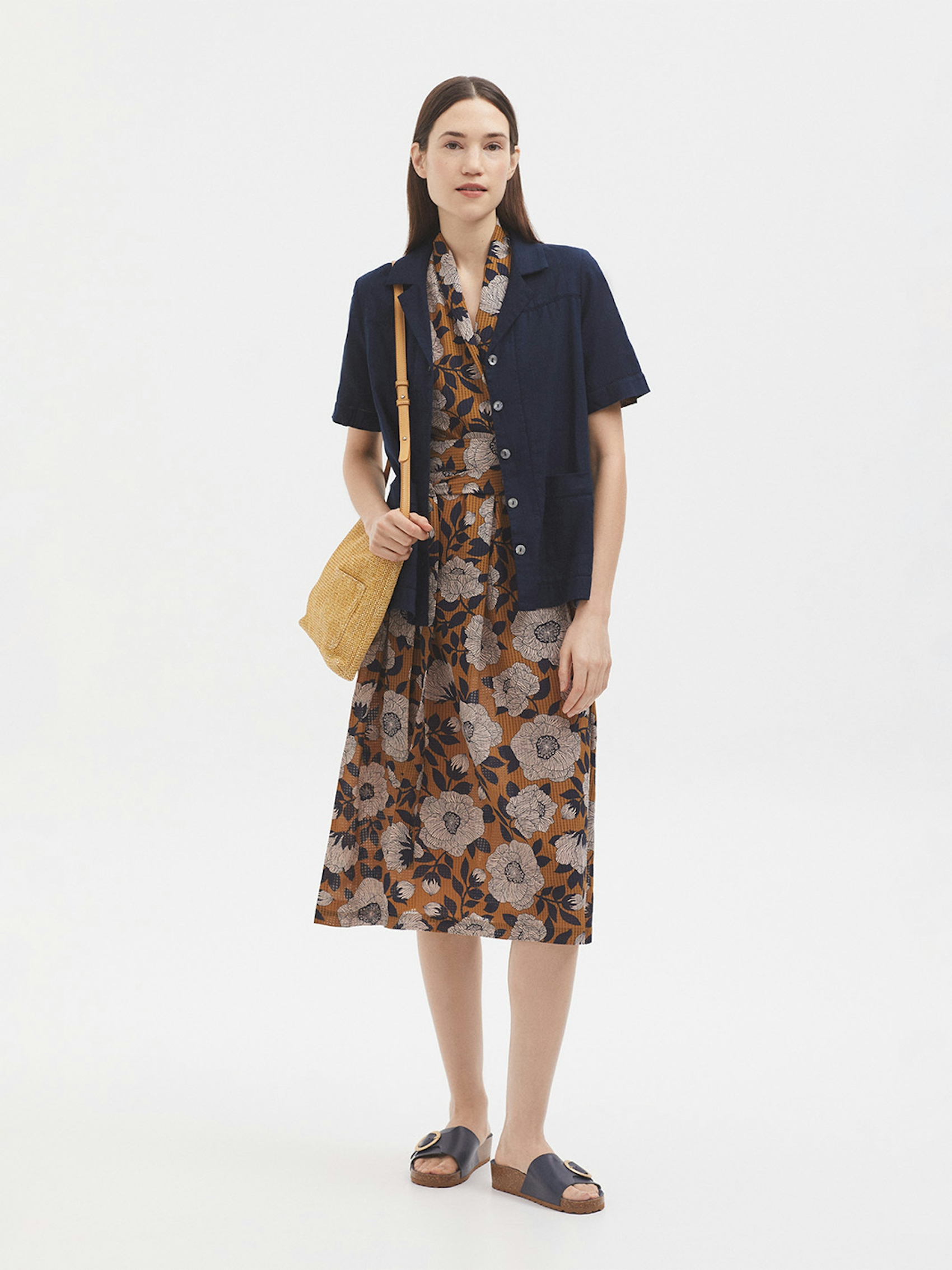 Camelia mesh-knit dress