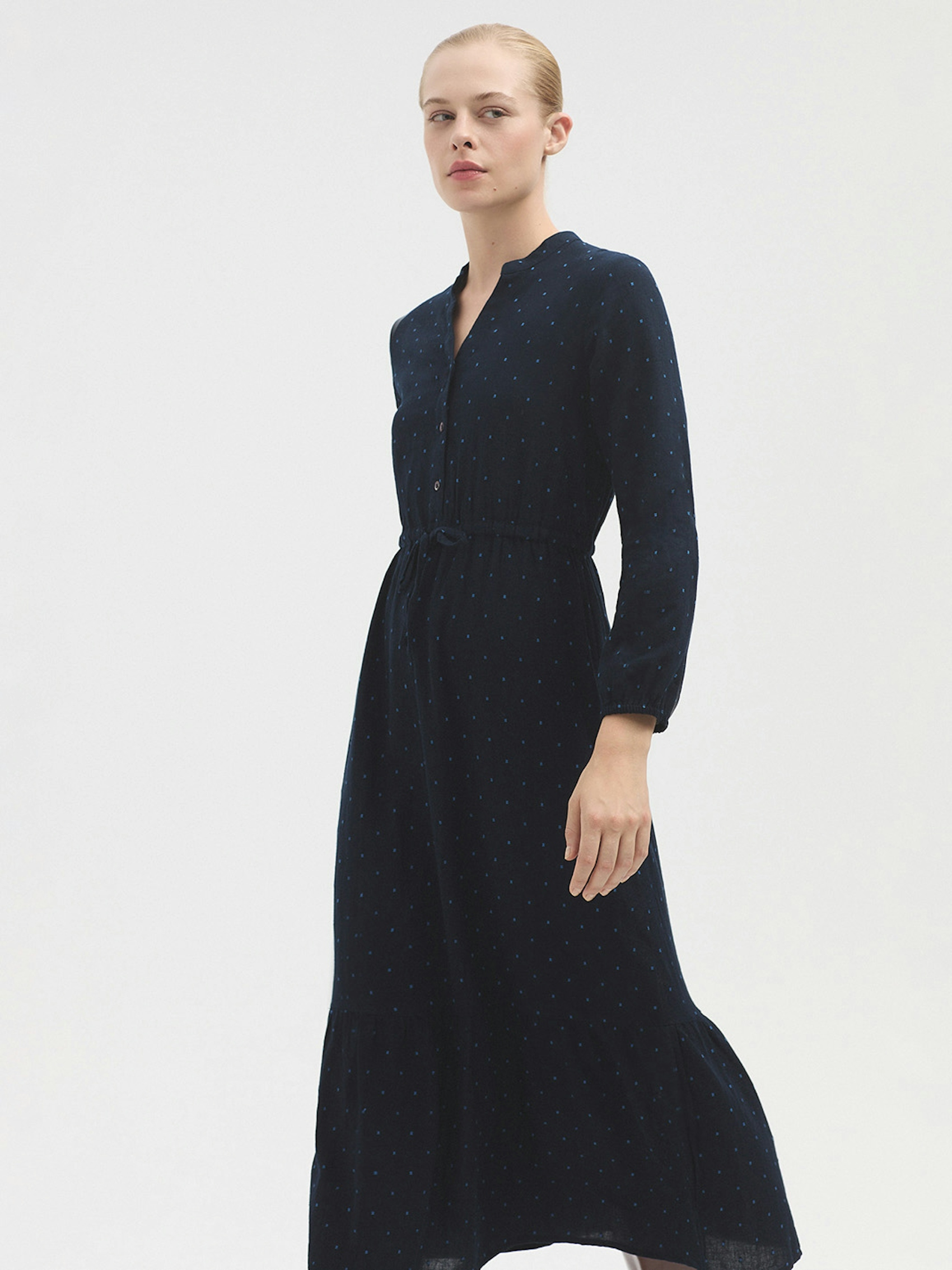 Robe longue plumetis 0