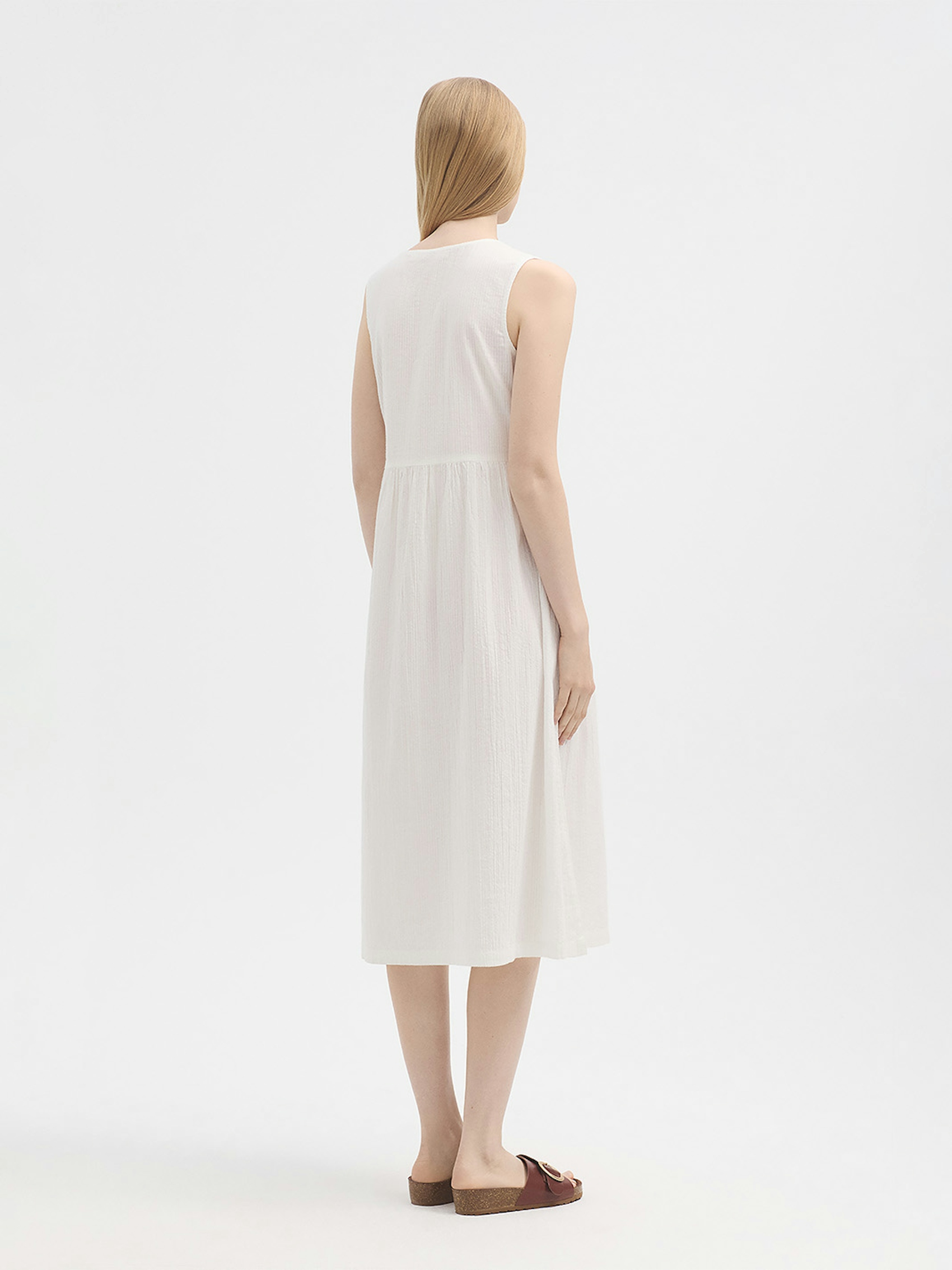 Vestido lazada seersucker