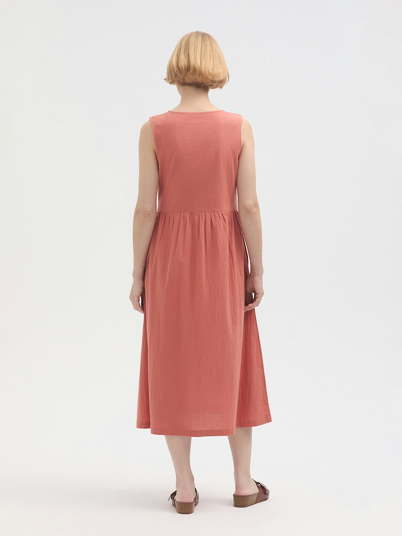 Vestido lazada seersucker