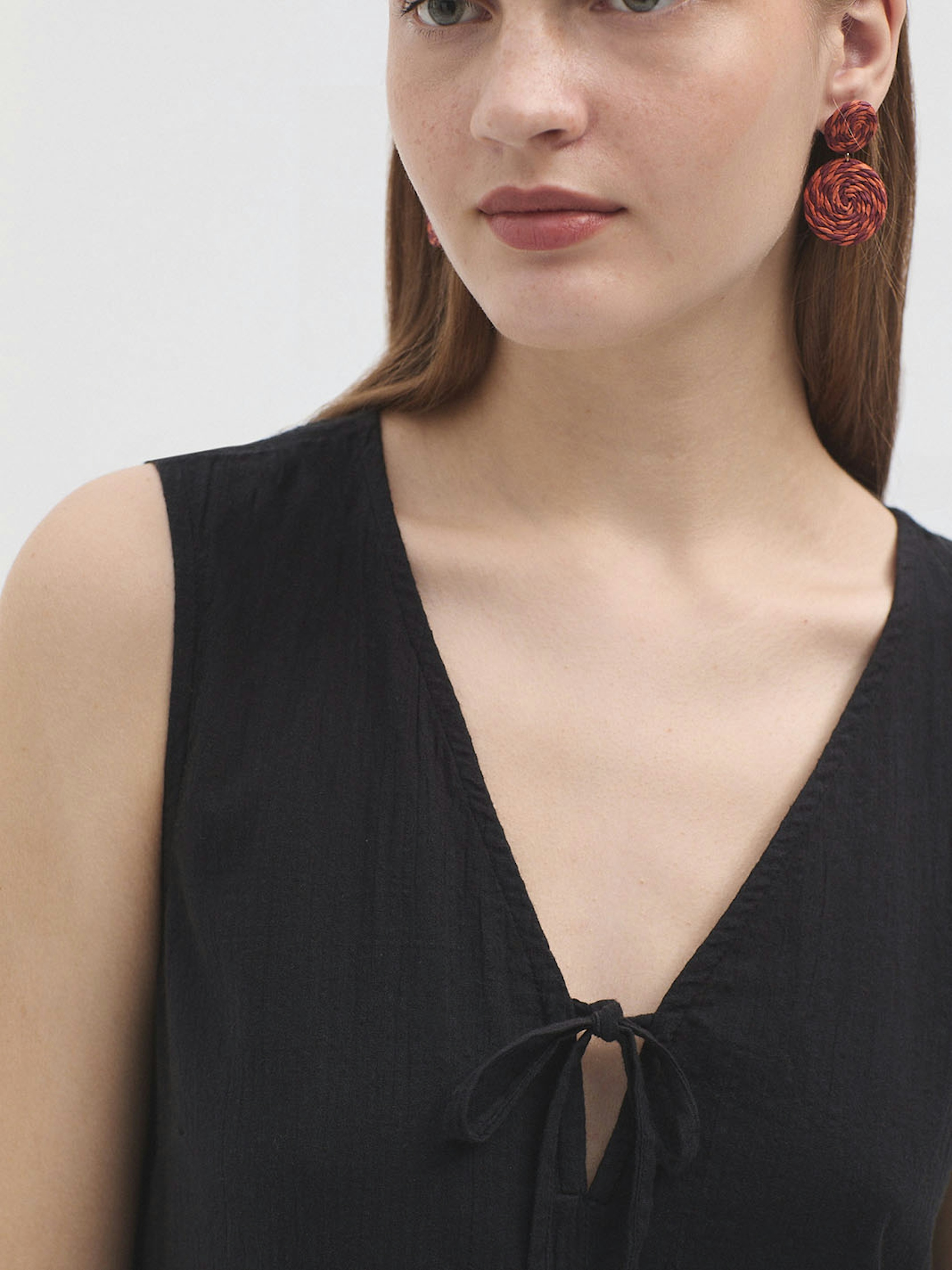 Seersucker lacing dress