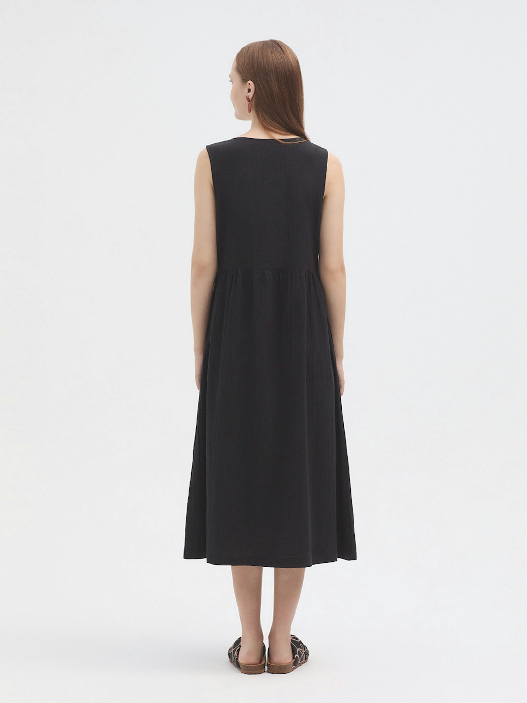 Seersucker lacing dress