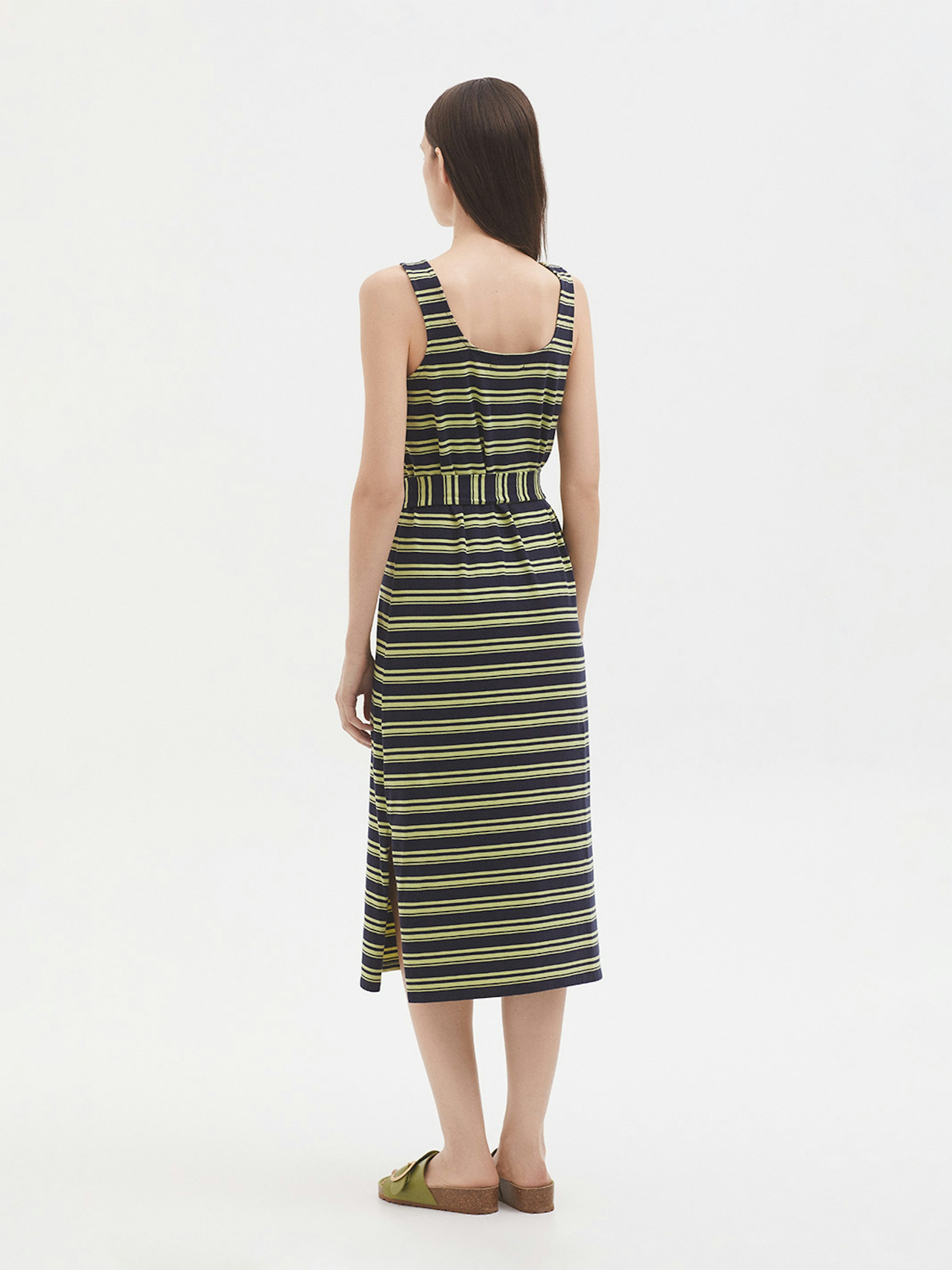Belted midi dress