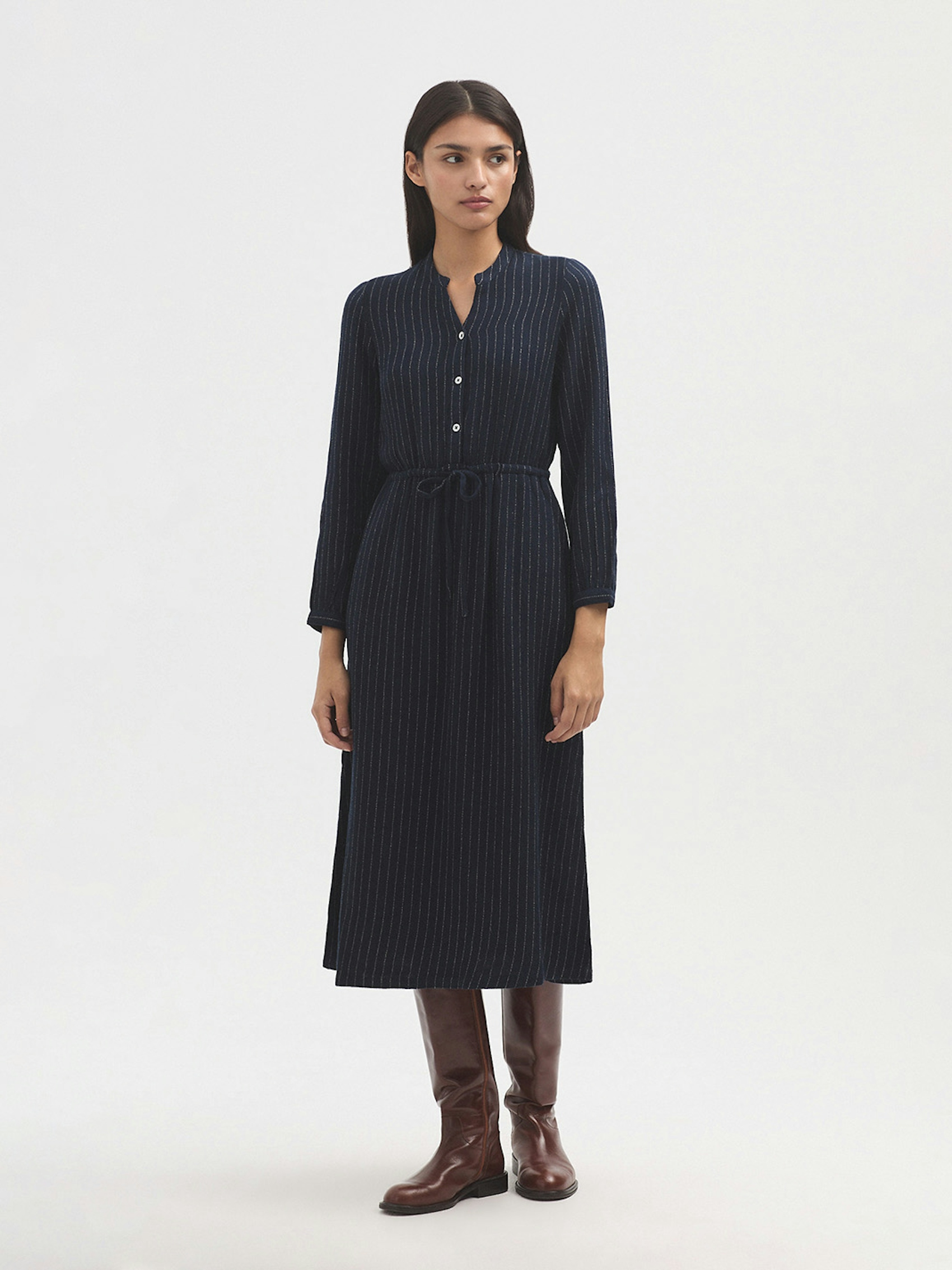 Striped midi dress 0