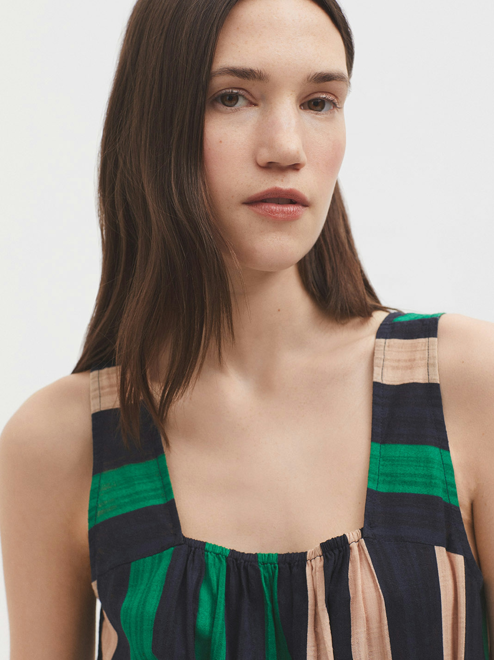 Robe bretelles Multistripe