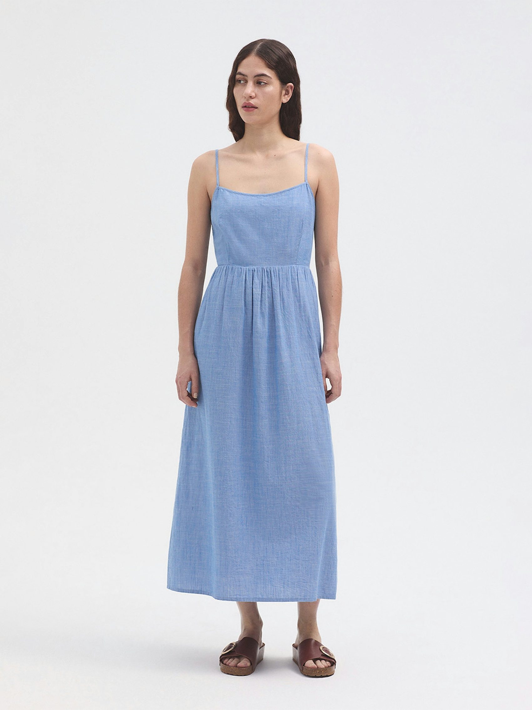 Abito spalline chambray 3