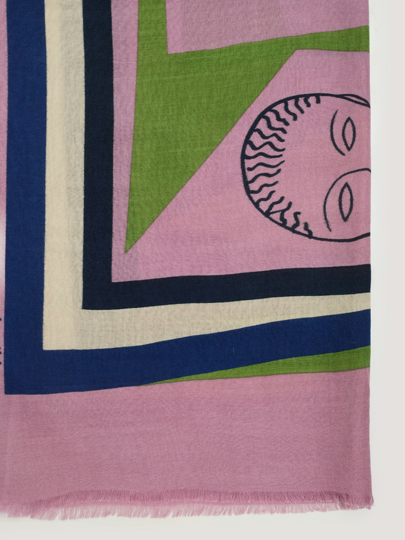 Geometric Faces foulard