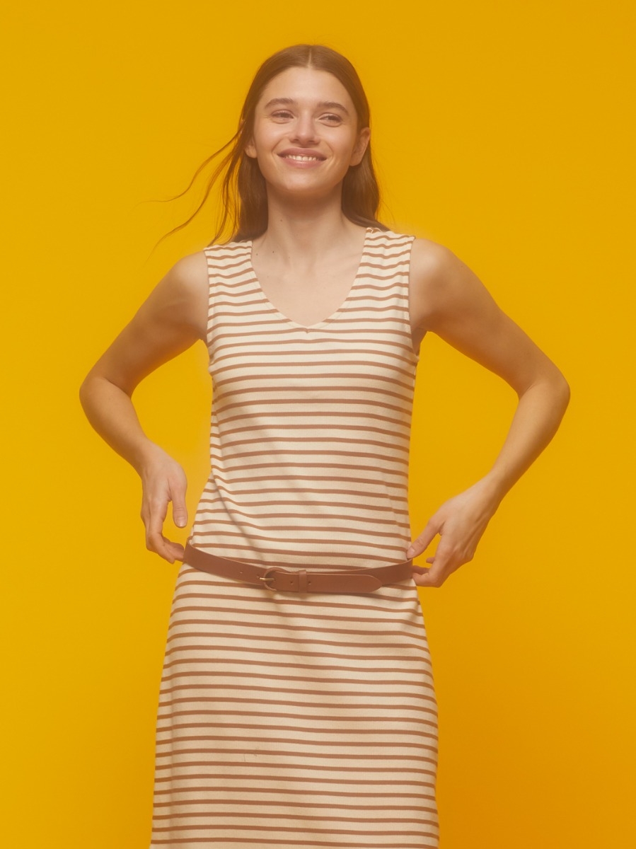 Striped straps dress