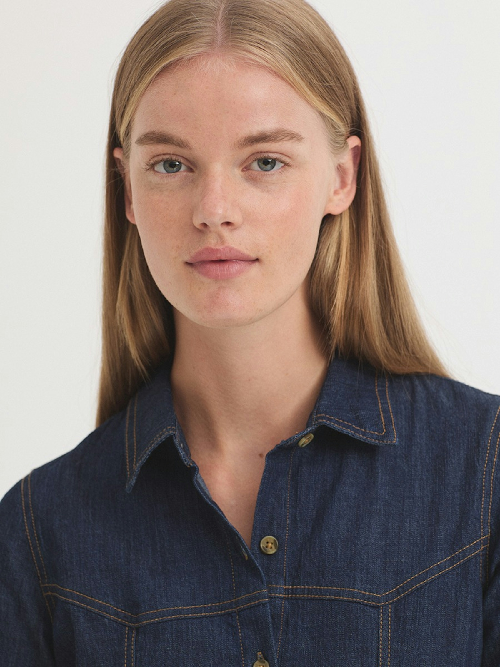 Robe en jean bleu