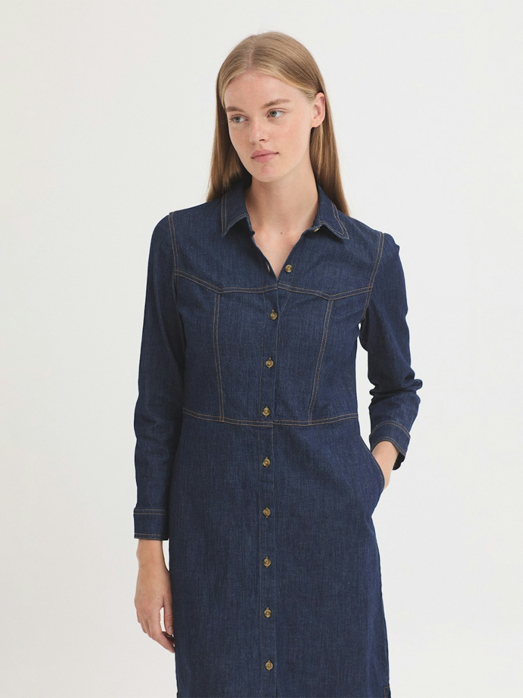 Robe en jean bleu