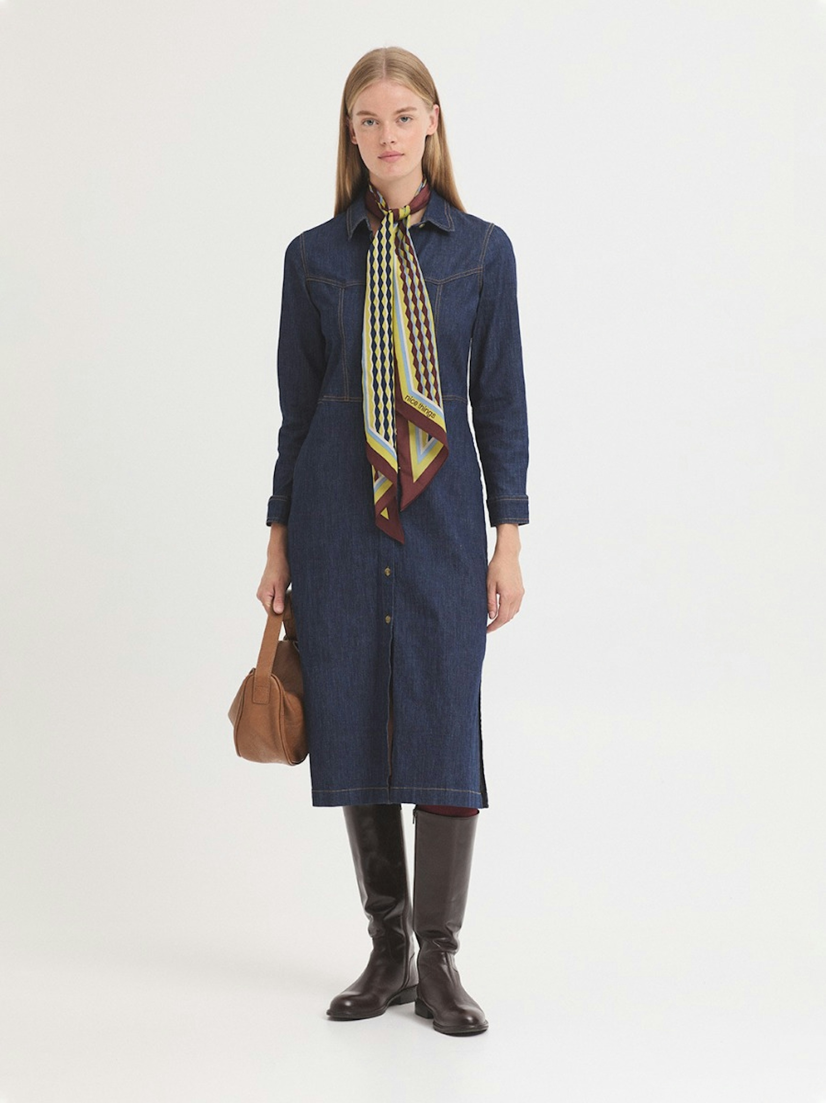 Robe en jean bleu